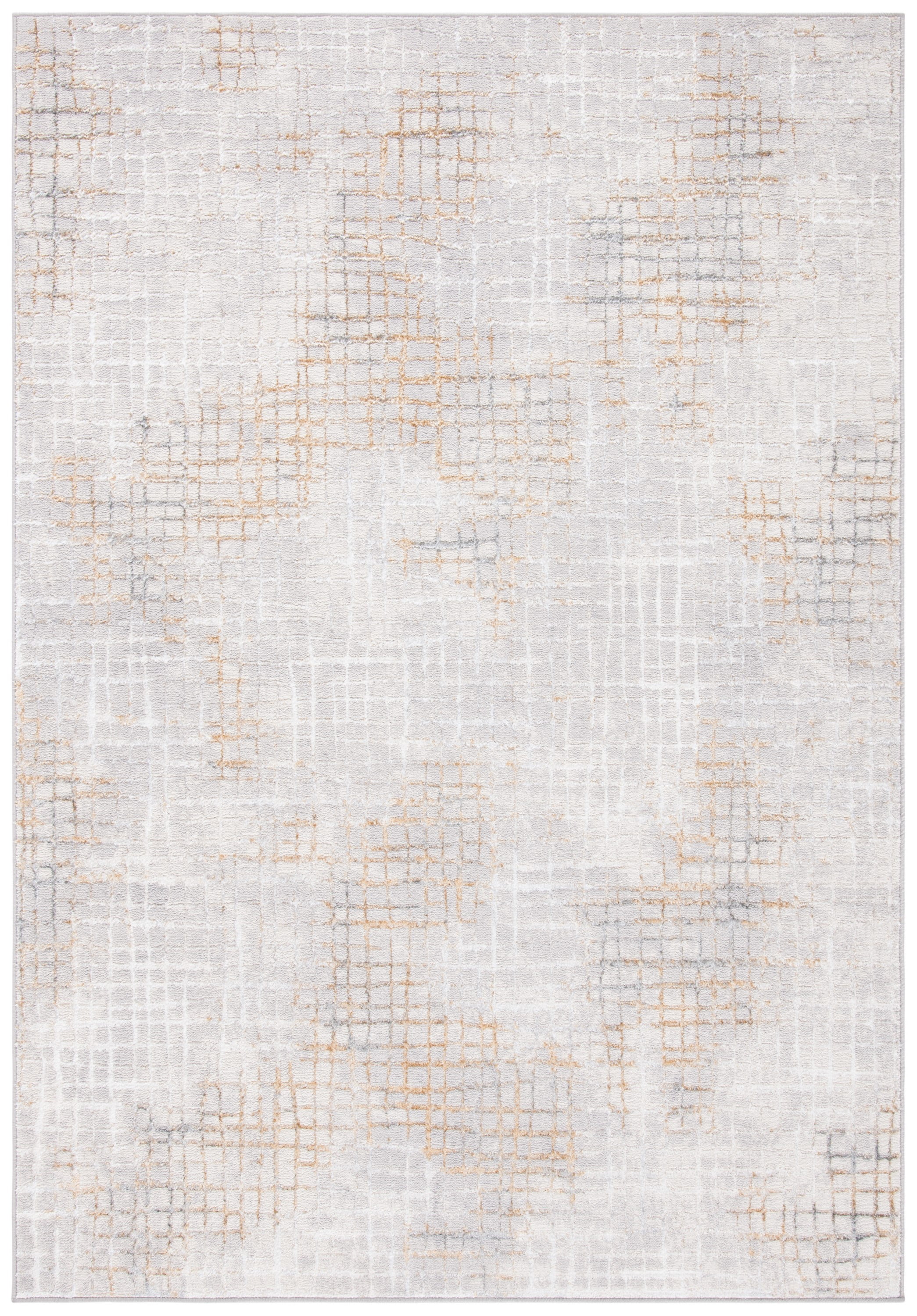 SAFAVIEH Orchard Egbert Trellis Area Rug, Grey/Gold, 5'5" x 7'7"