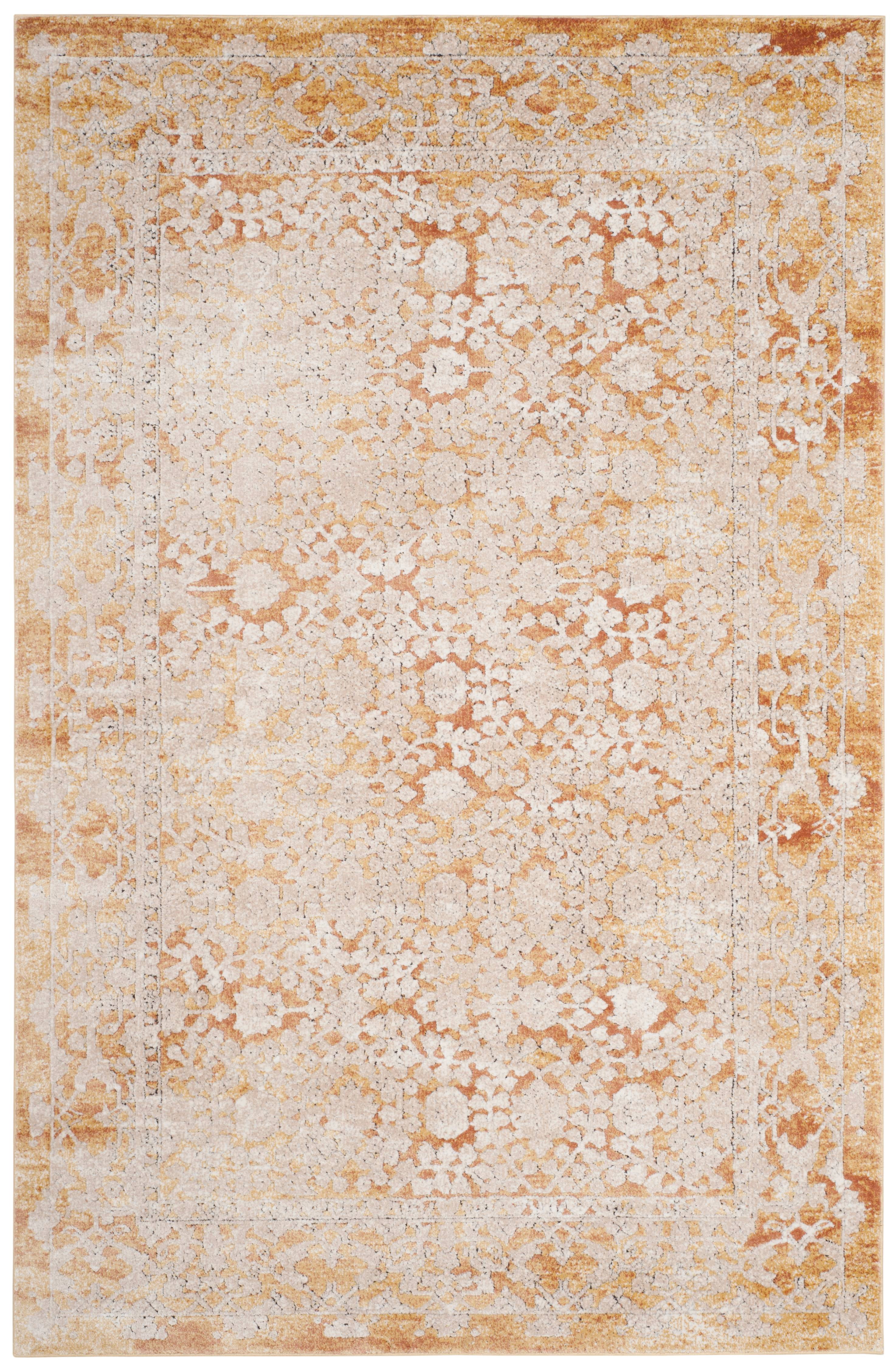 SAFAVIEH Palermo Caitriona Faded Transitional Area Rug, Gold/Beige, 5'1" x 7'6"