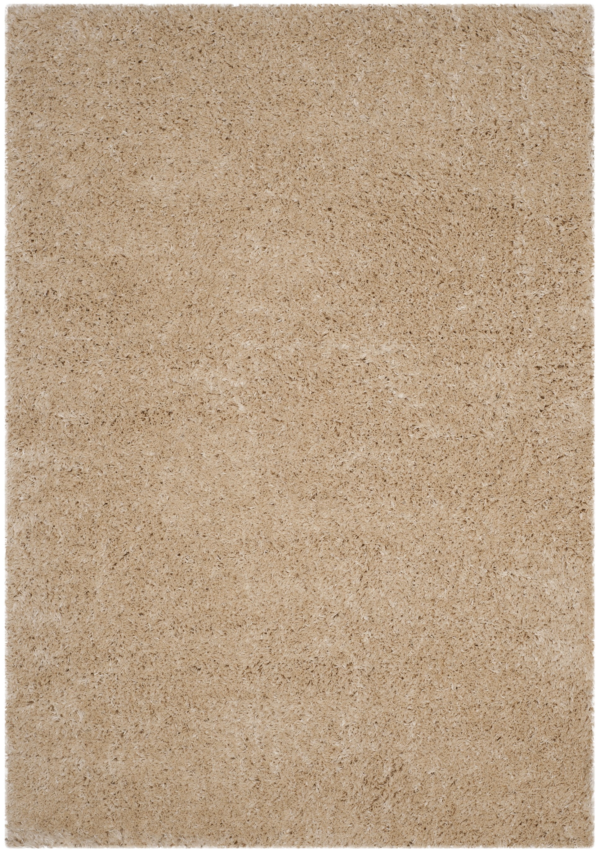 SAFAVIEH Polar Abbot Solid Shag Area Rug, Light Beige, 4' x 6'
