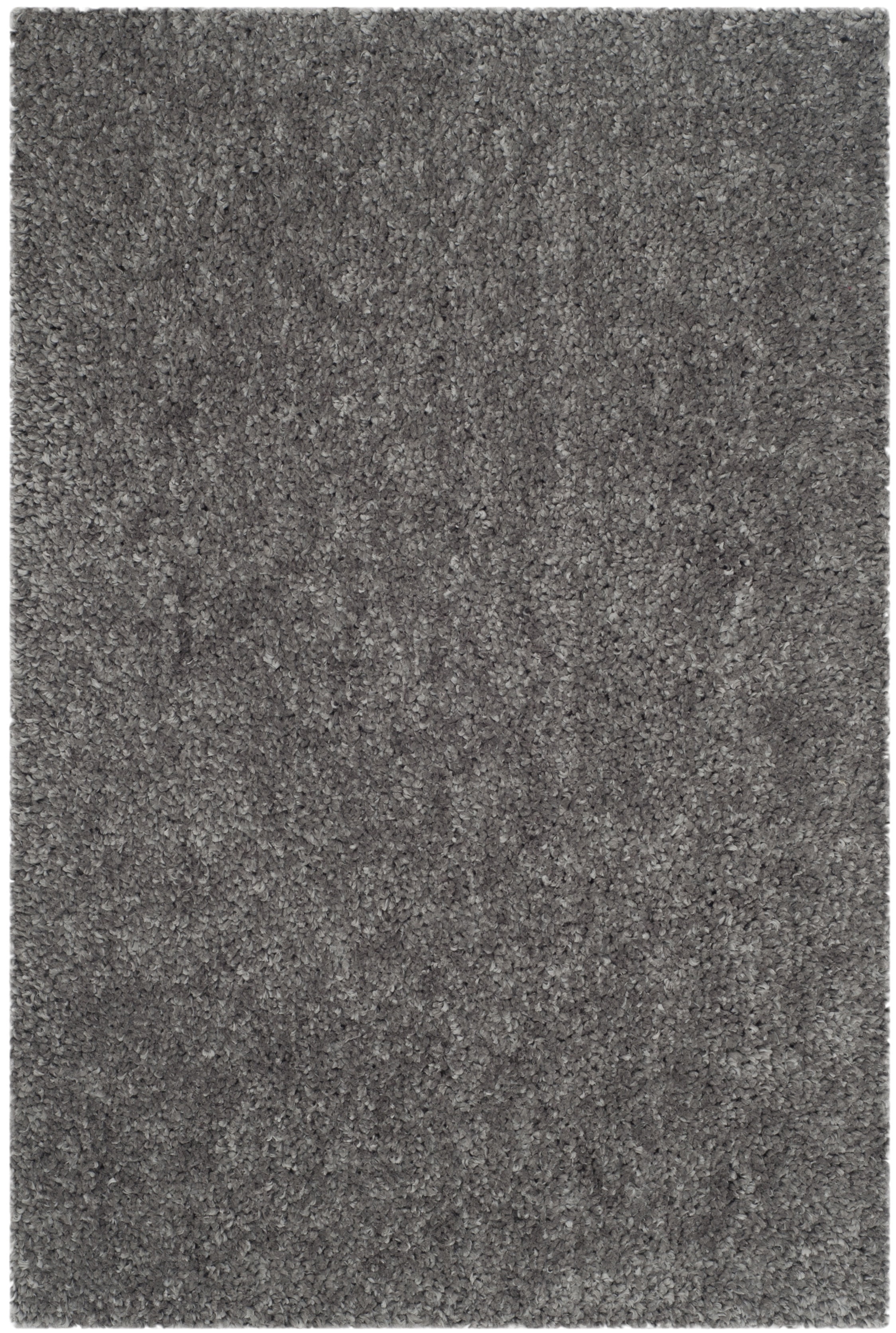SAFAVIEH Popcorn Solid Polyester Shag Area Rug, Silver, 3' x 5'