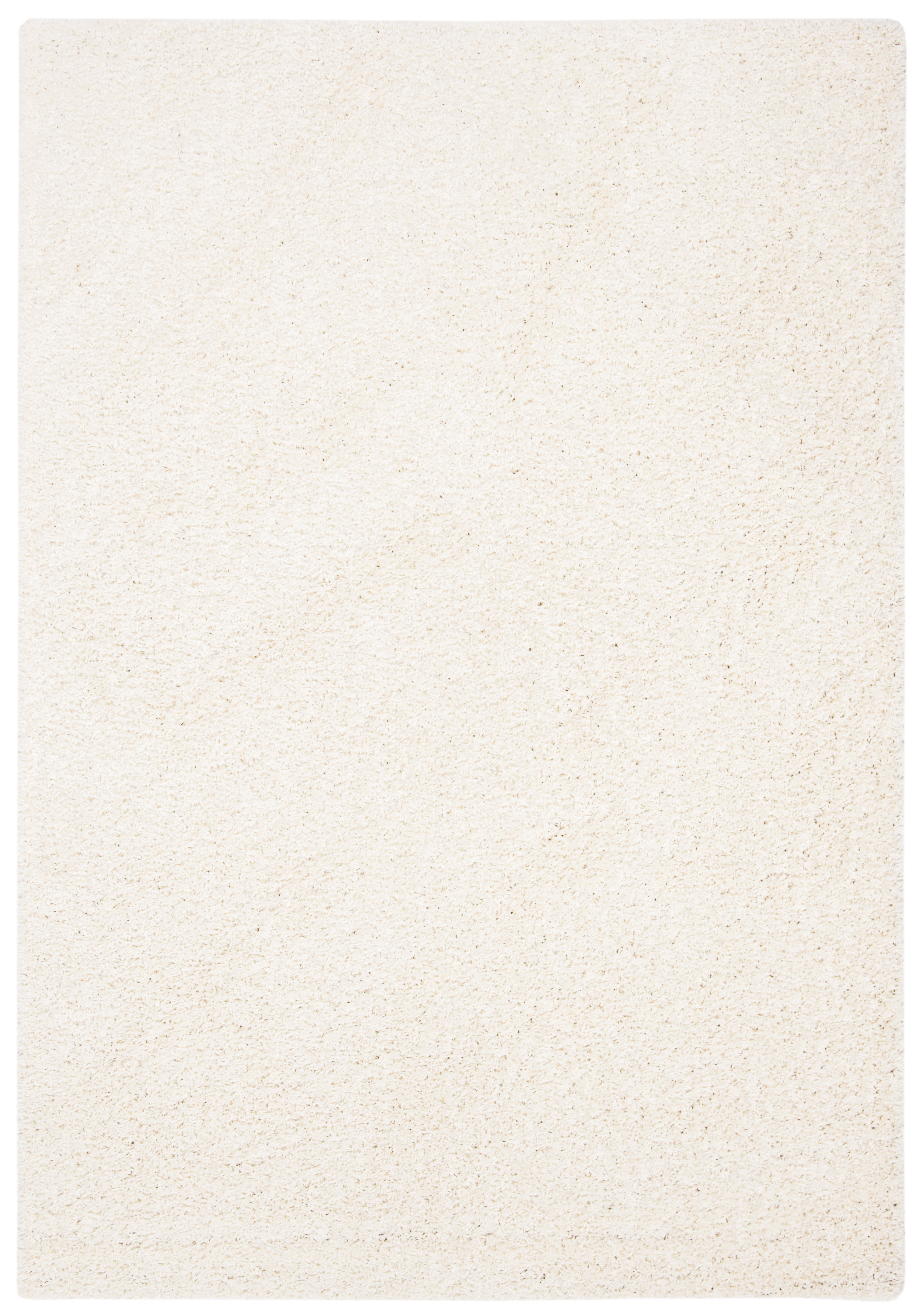 SAFAVIEH Primo Mason Solid Plush Shag Area Rug, Ivory, 5'3" x 7'6"
