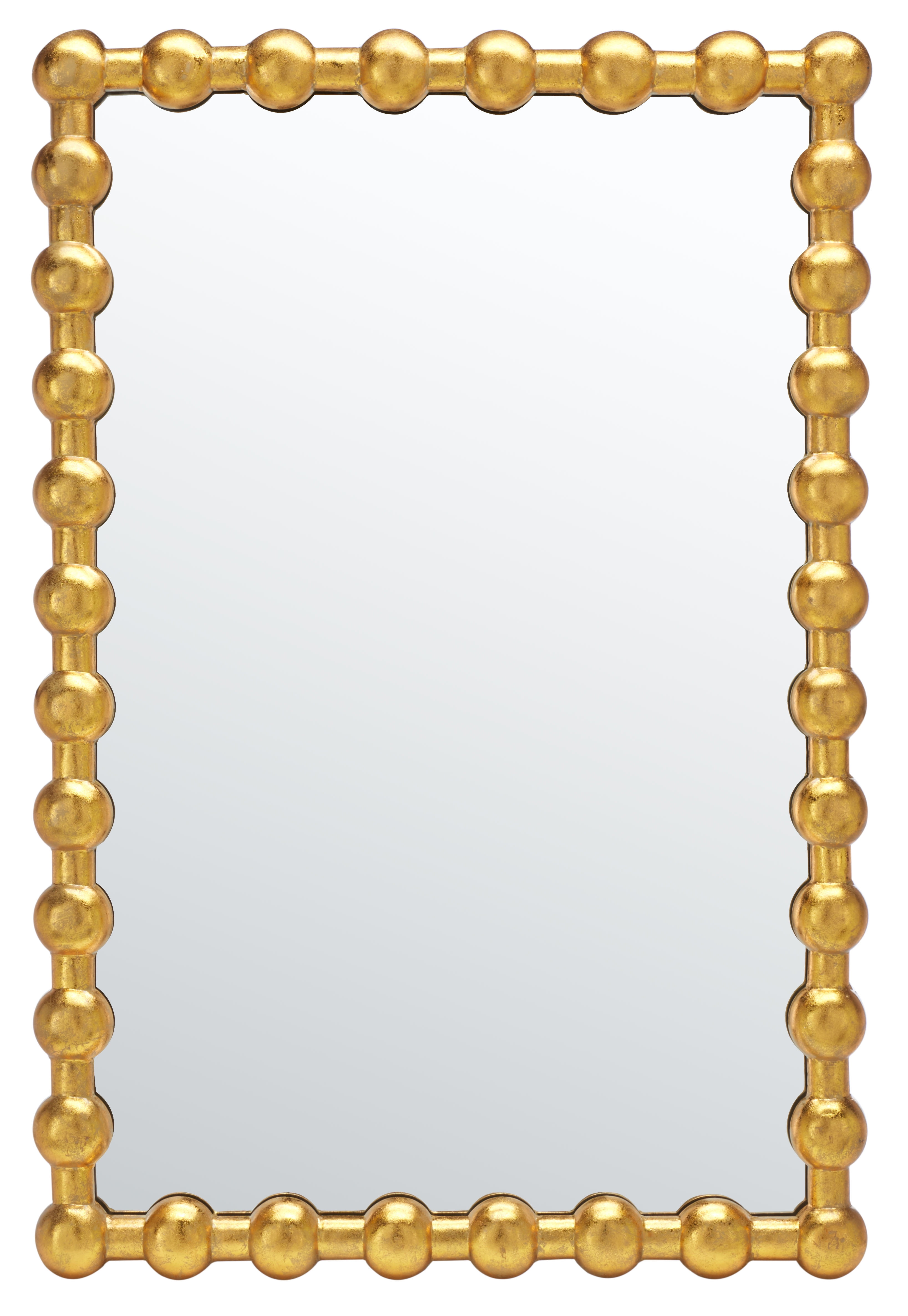 SAFAVIEH Rynne 25 in. x 37.5 in. Solid Frame Mirror, Gold Foil