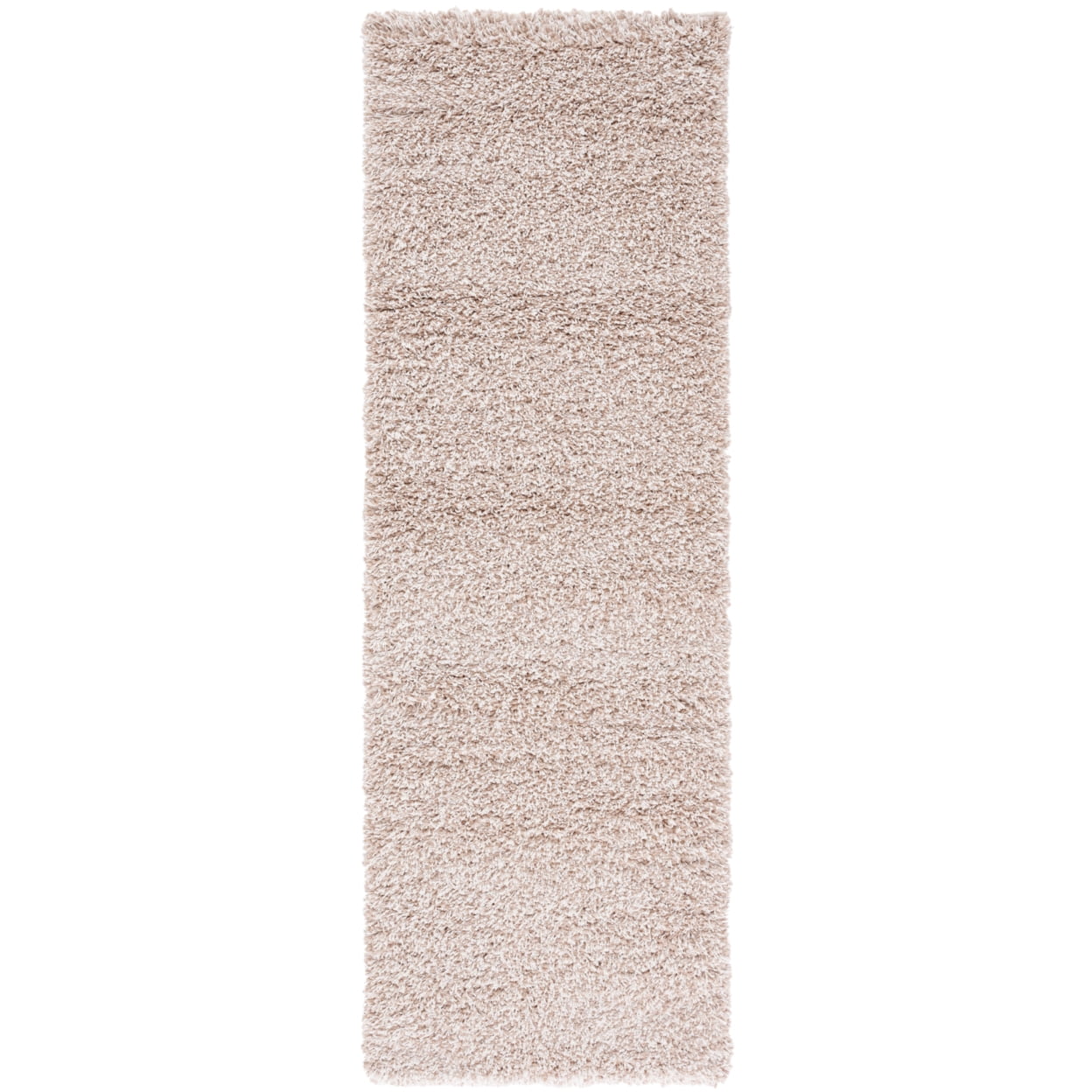 SAFAVIEH Santa Monica Chelsey Solid Shag Runner Rug, Beige, 2'3" x 11'