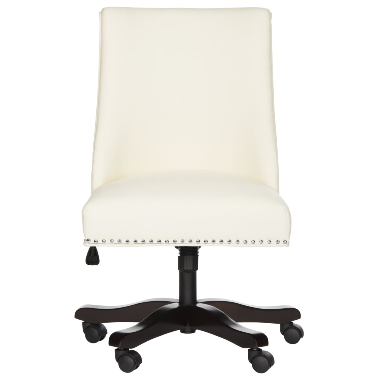 SAFAVIEH Scarlet Upholstered Cushioned Desk Chair with Caster, Cream