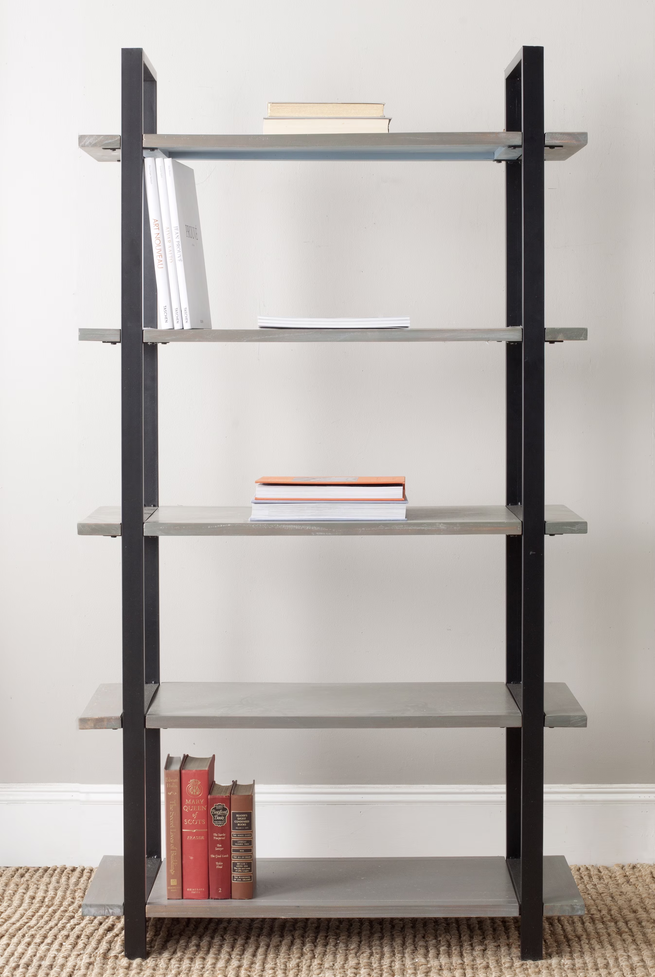 SAFAVIEH Scott Industrial Rustic 5 Tier Etagere, French Grey