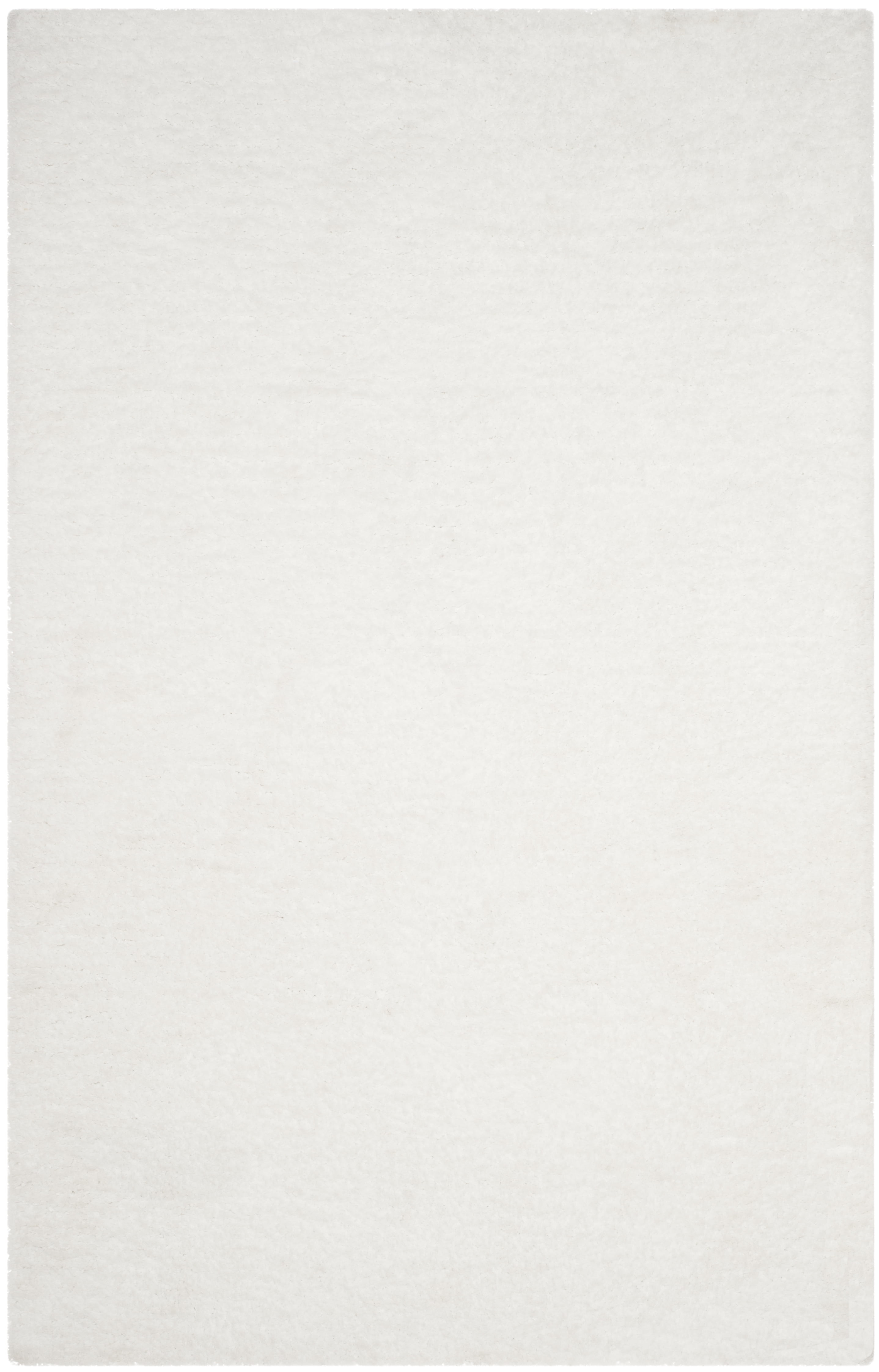 SAFAVIEH Sybella Solid Plush Polyester Sheep Shag Area Rug, Ivory, 6' x 9'