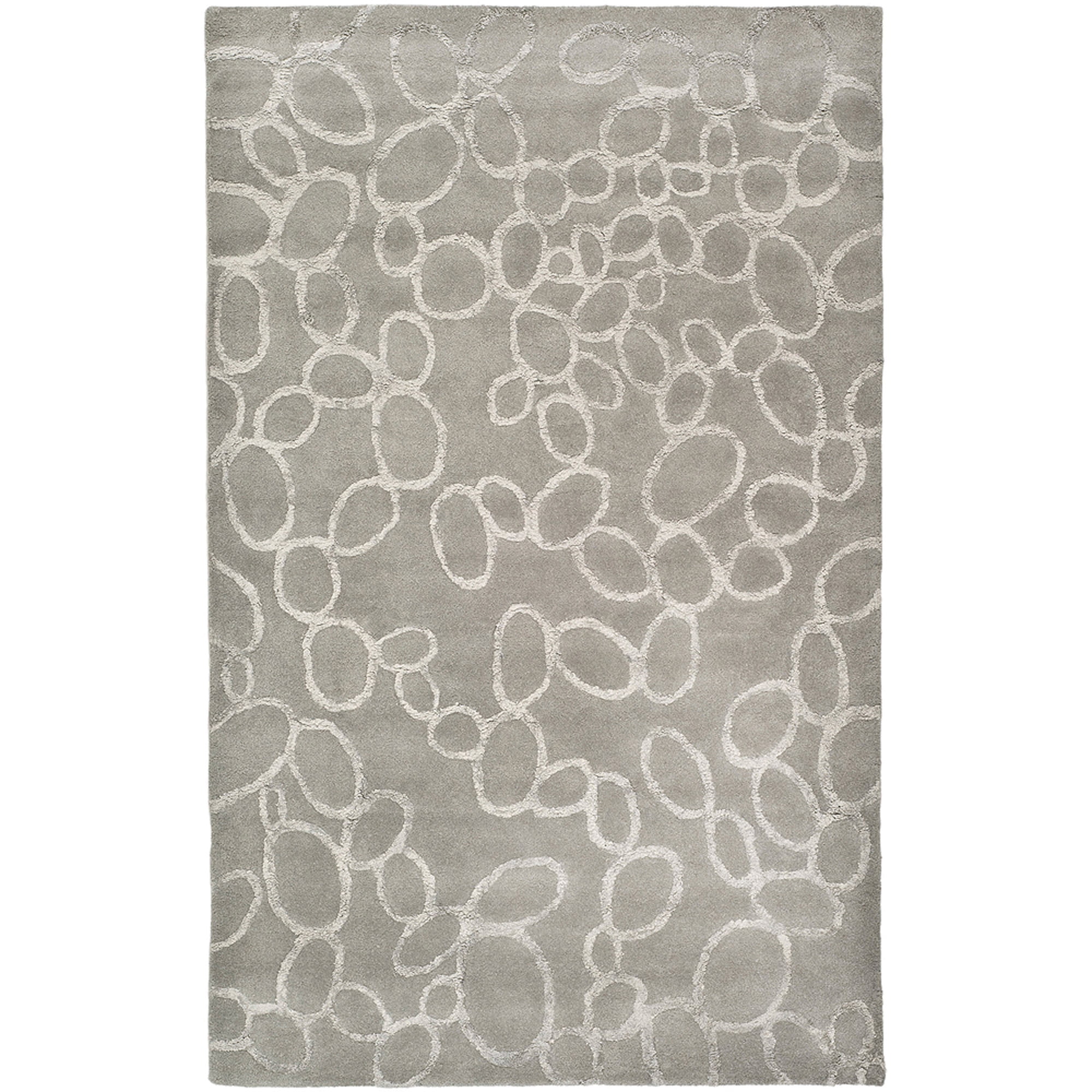 SAFAVIEH Soho Ali Geometric Wool Area Rug, Grey, 3'6" x 5'6"