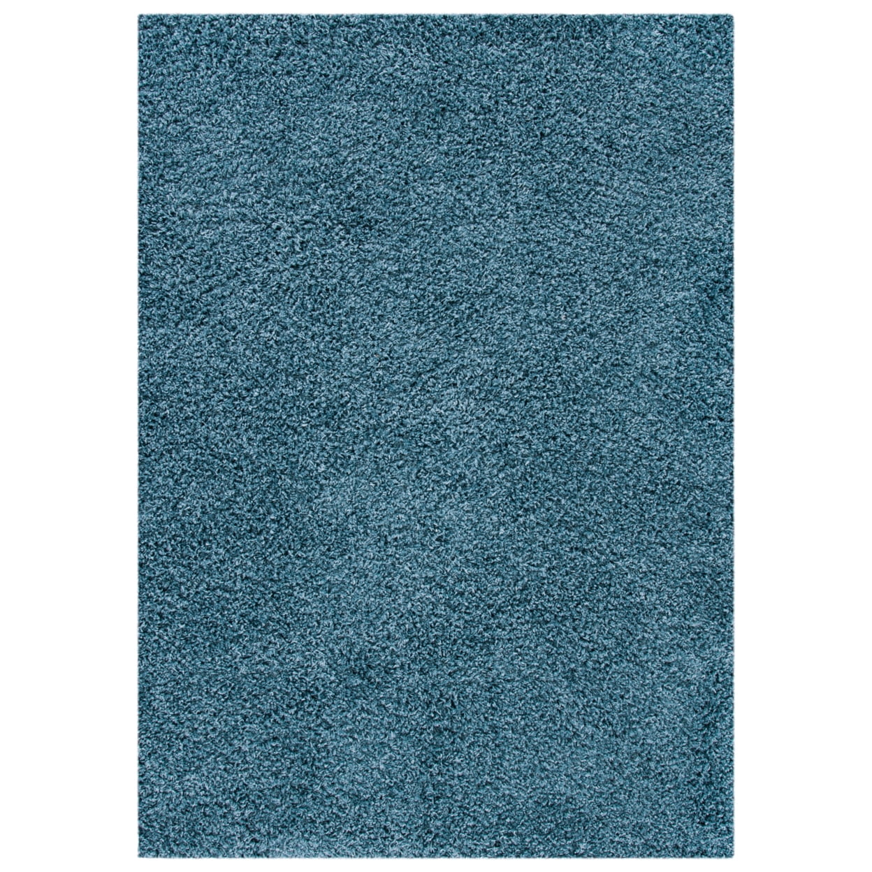 SAFAVIEH Venus Elijah Solid Plush Shag Area Rug, Blue, 6'7" x 6'7" Round