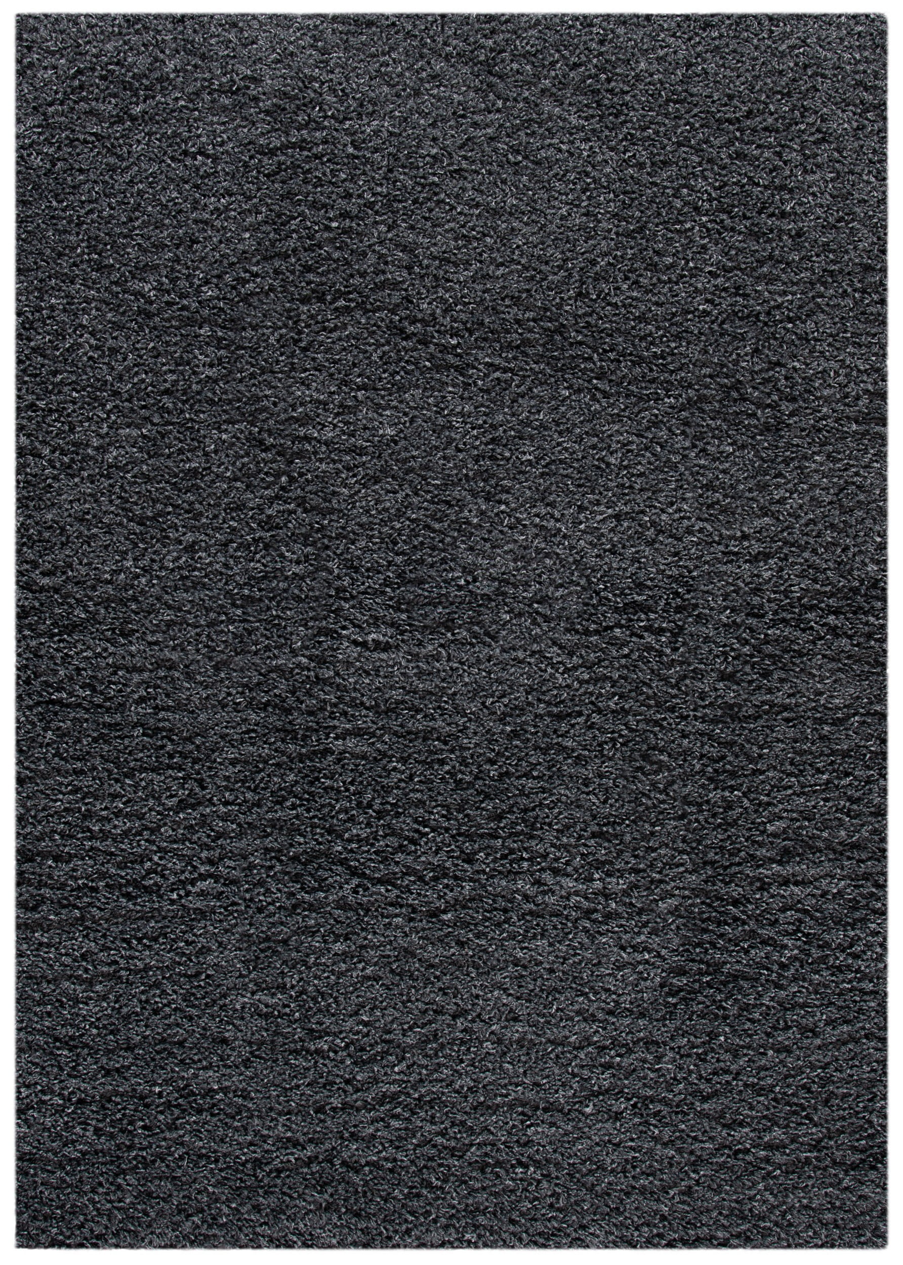 SAFAVIEH Venus Elijah Solid Plush Shag Area Rug, Dark Grey, 5'3" x 7'6"