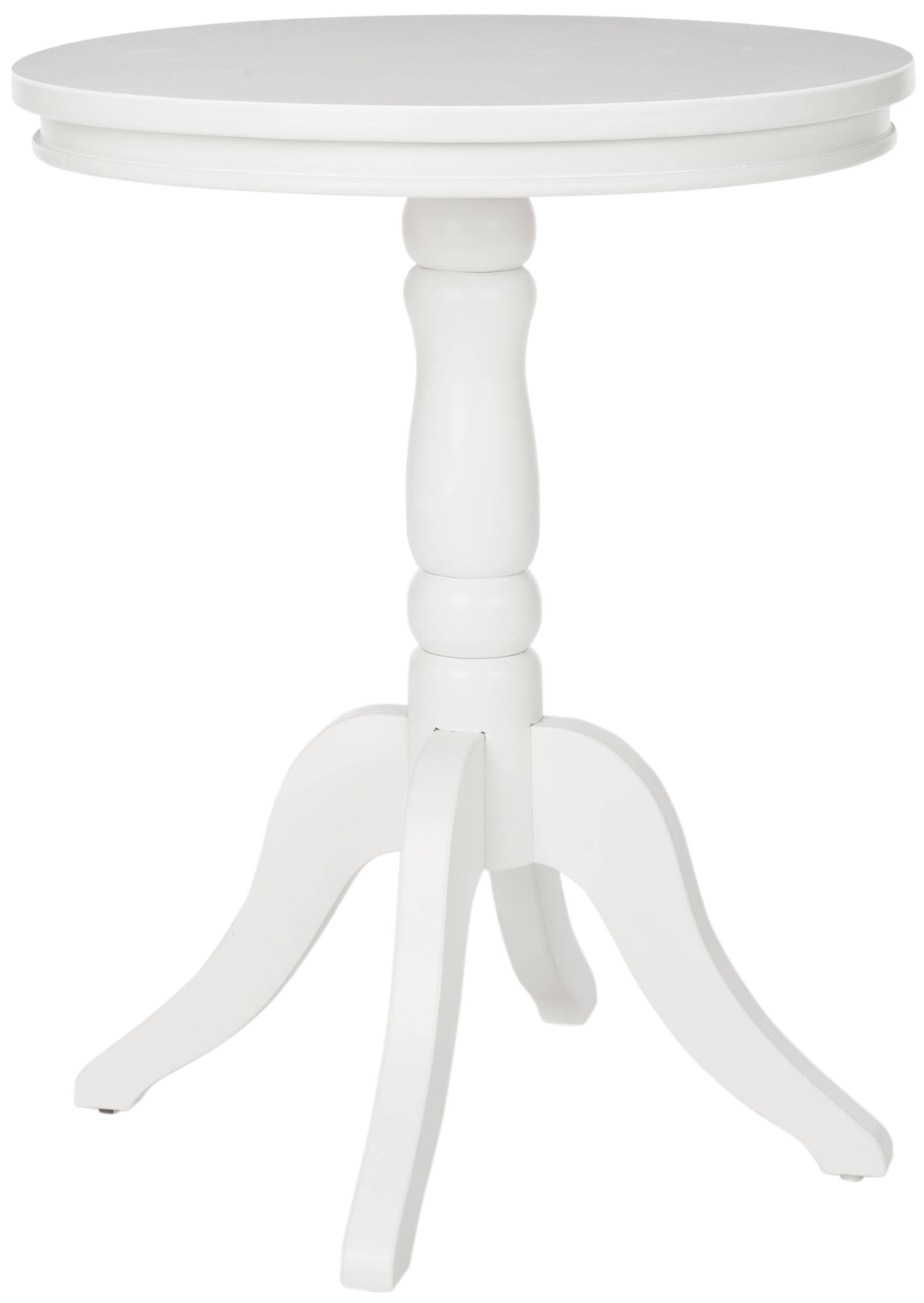 SAFAVIEH Vivienne Classic Solid Round Top Side Table, White