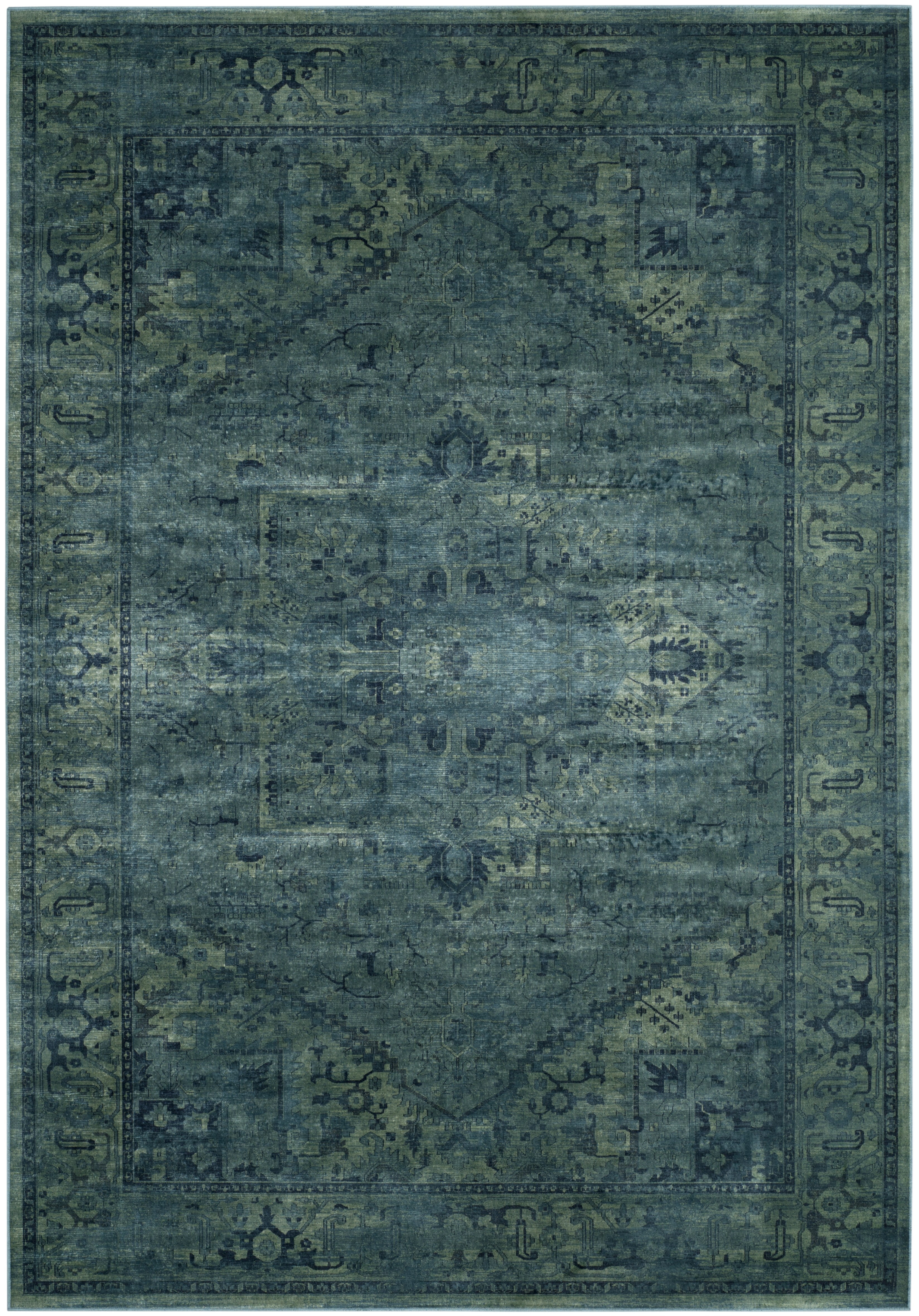 SAFAVIEH Vintage Adrian Bordered Area Rug, Turquoise, 8' x 10'
