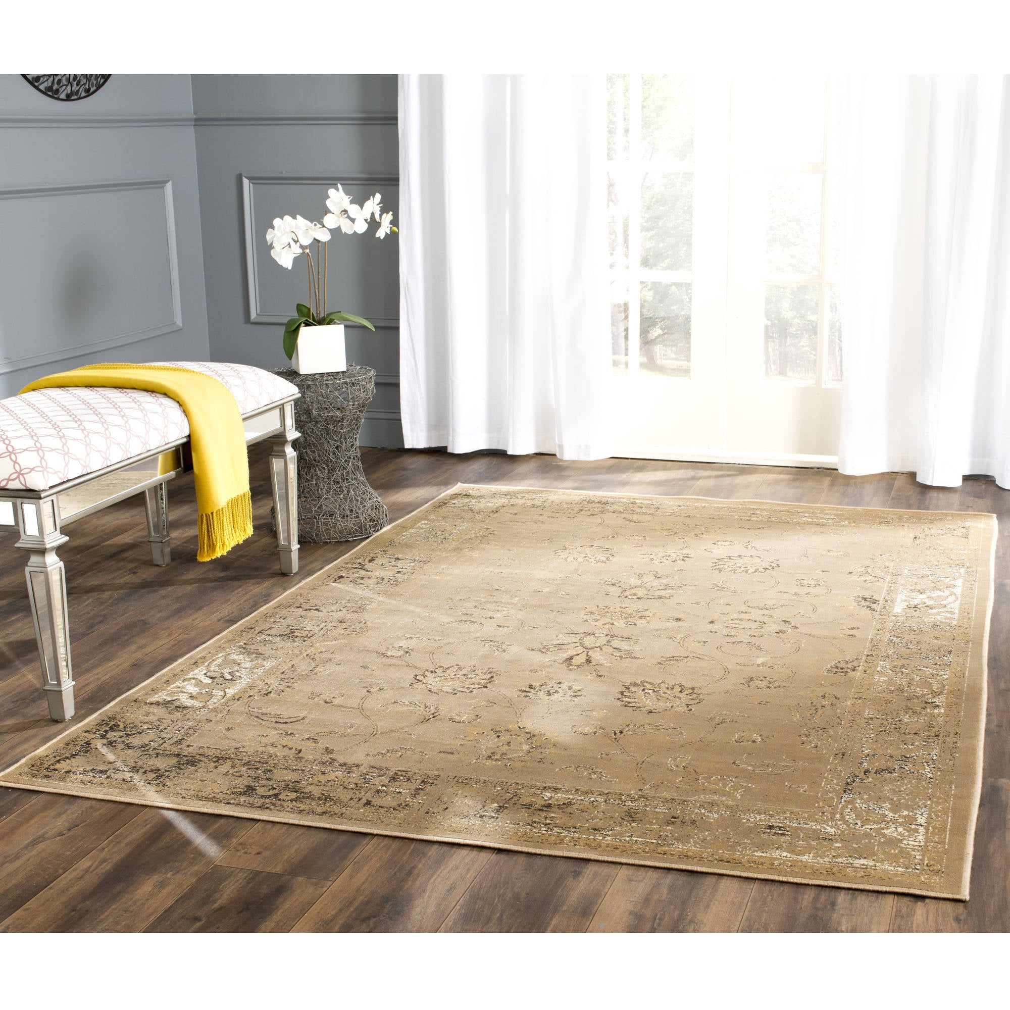 SAFAVIEH Vintage Jaxon Traditional Area Rug, Taupe, 5'3" x 7'6"