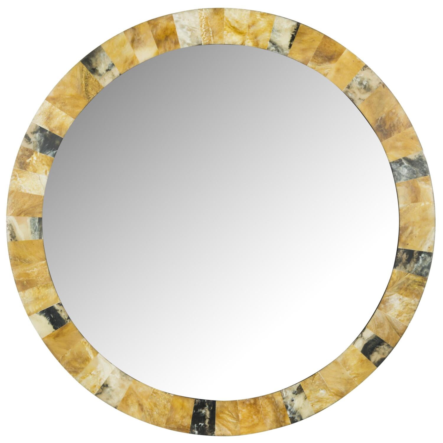 SAFAVIEH 25" Round Lydia Artisan Marbled Mirror, Multi