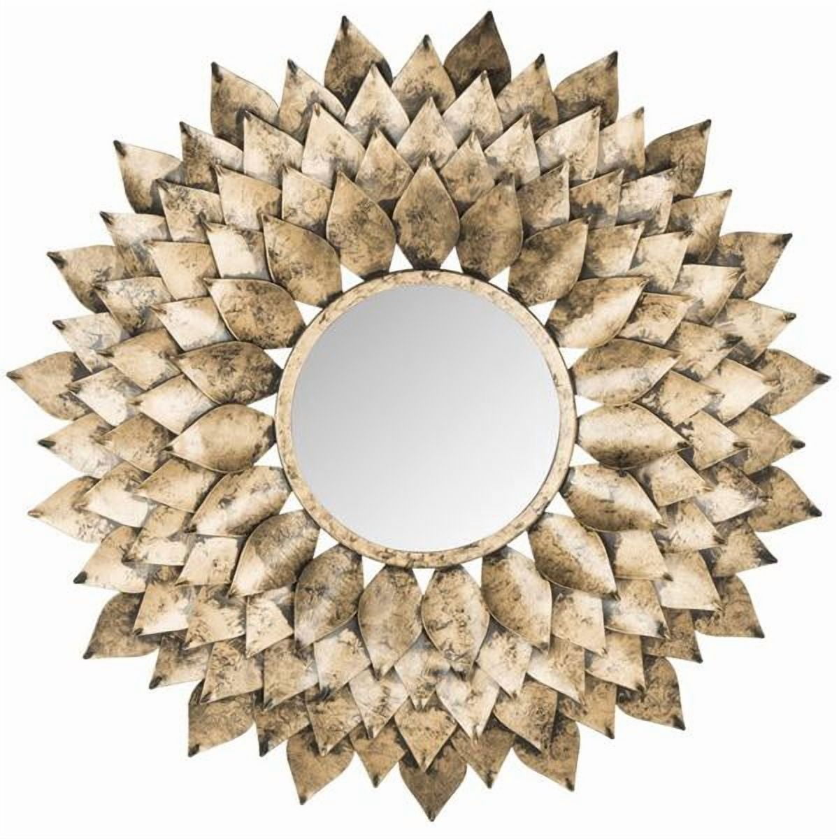 SAFAVIEH 9.4" Round Provence Sunburst Mirror, Gold