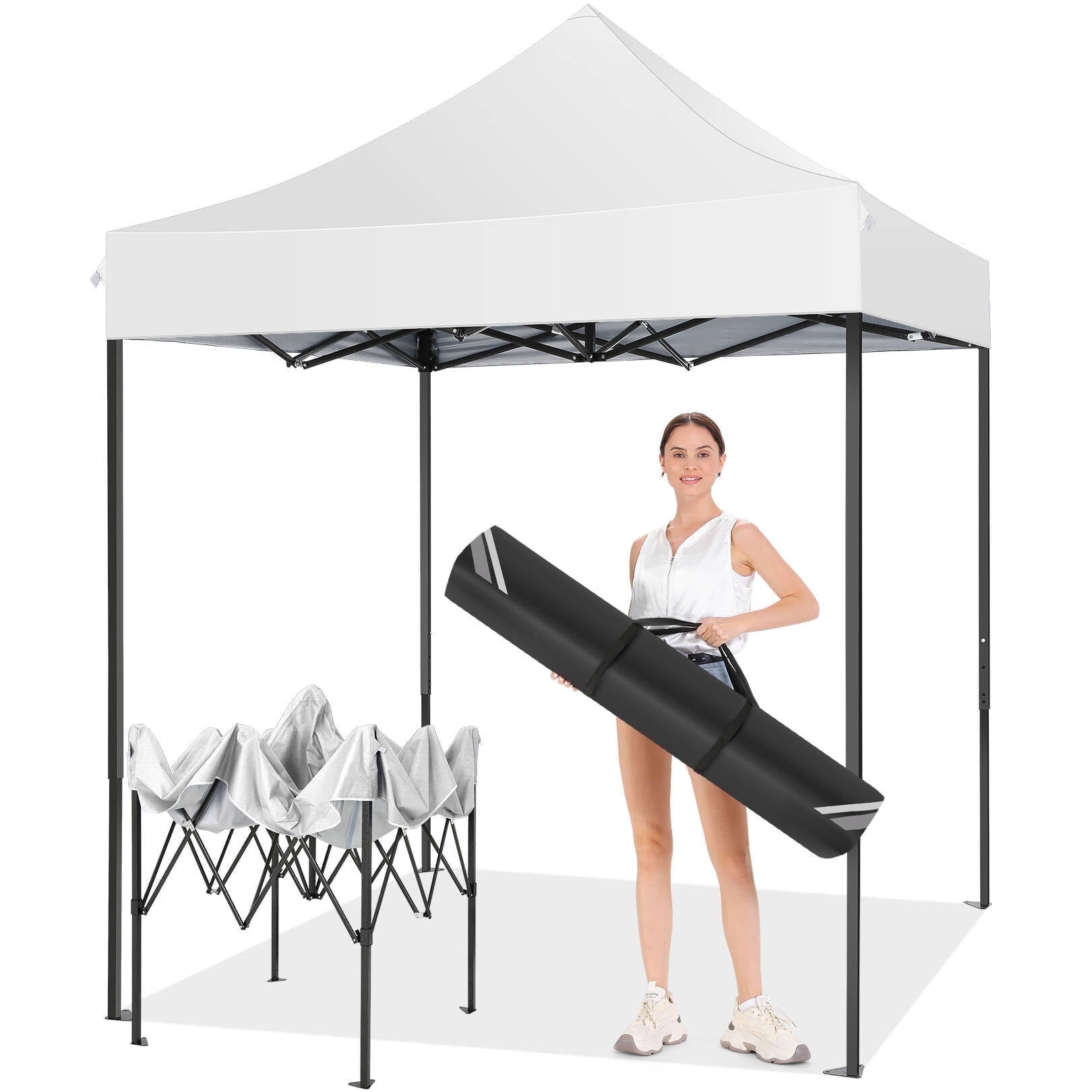 SANOPY 6.6 x 6.6 FT Pop Up Canopy Tent, Heavy Duty Canopy Easy Set up All Weather Waterproof Outdoor Canopy Tent for Parties, Beach, Garden, Camping with 1 Handbag, 3 Adjustable Heights, UPF50+