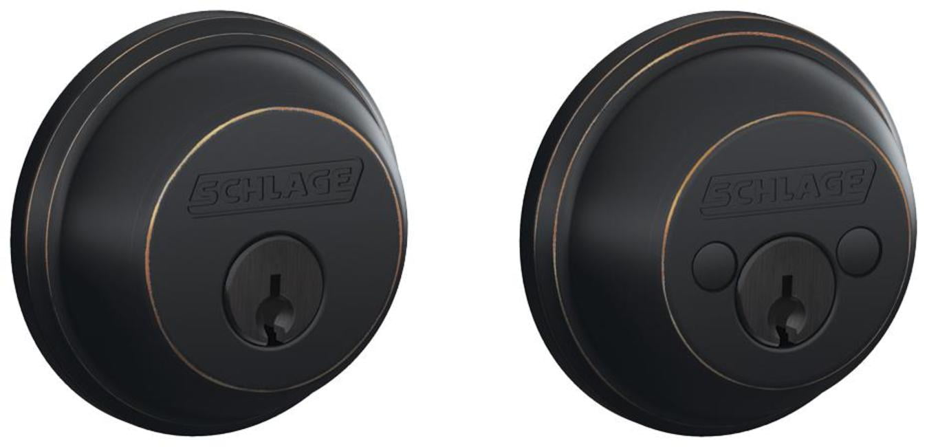 SCHLAGE Lock CO B62N716 Double Cylinder Deadbolt, Bronze
