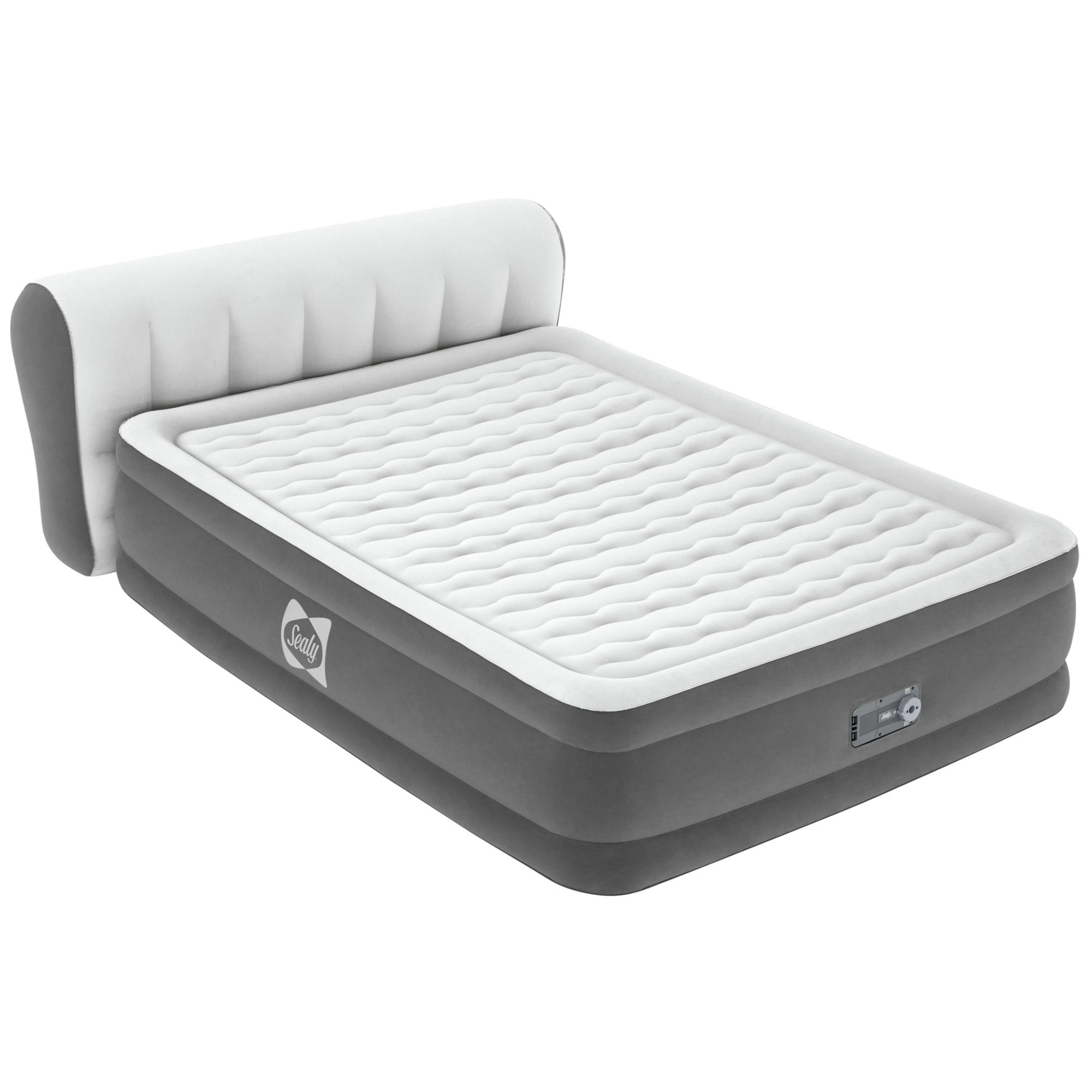 Tritech Queen Air Mattress with 31" Headboard and Built-In AC Pump, 18" Airbed with Carry Bag