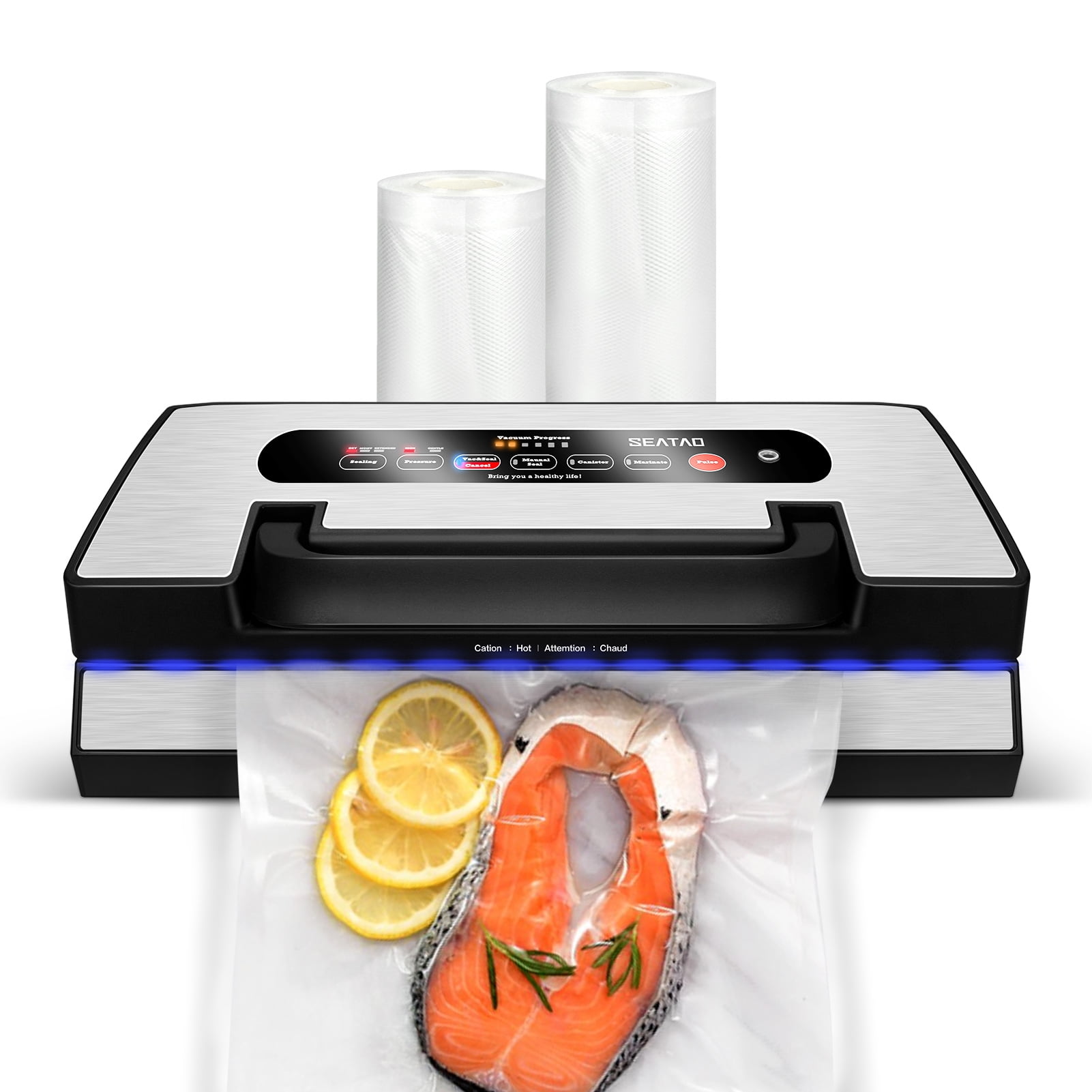 SEATAO VH5188 Vacuum Sealer, 90kPa Multifunctional Food Vacuum Sealer, Dry , Wet , Food Three Modes