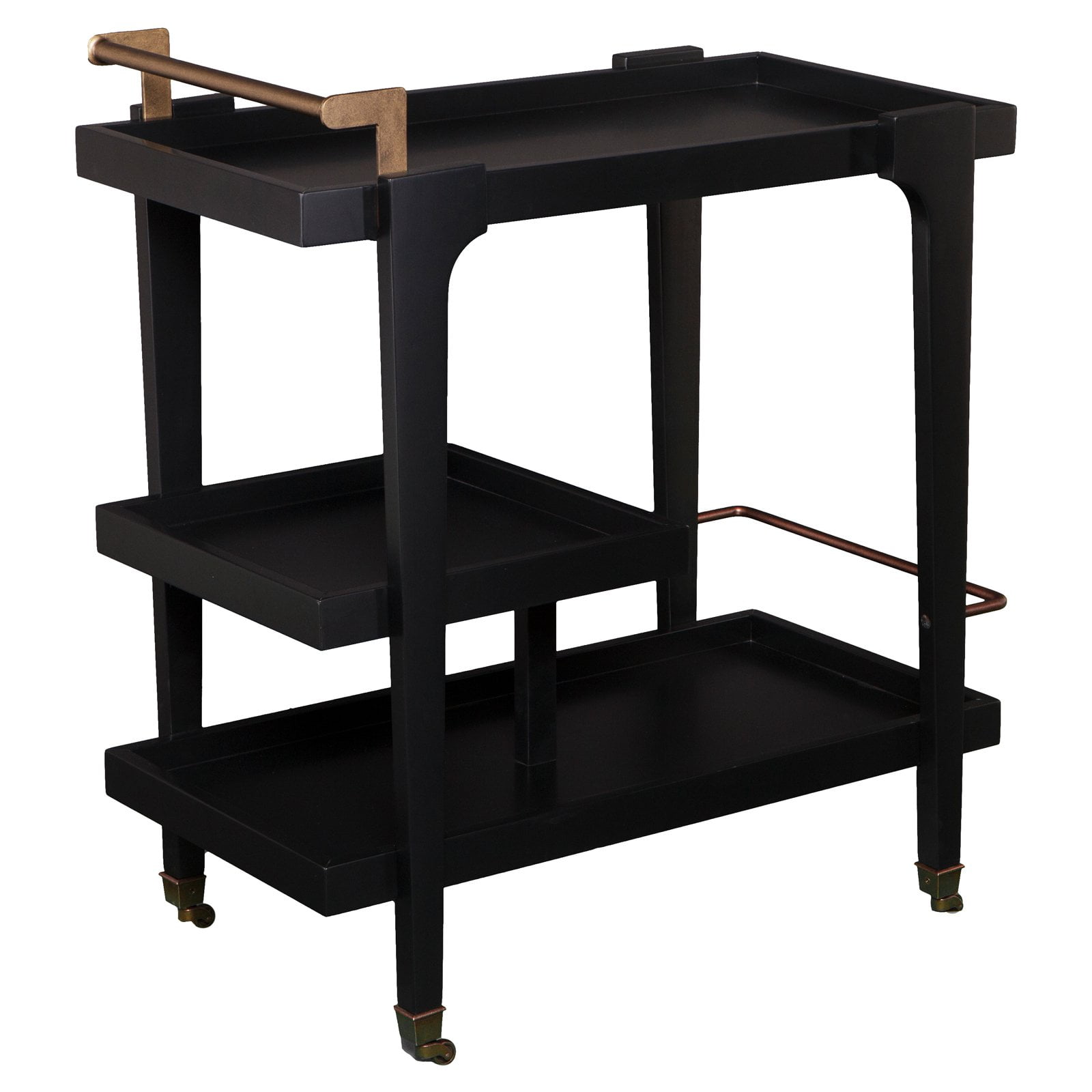 Holly and Martin Zhori Mid Century Modern Bar Cart in Black