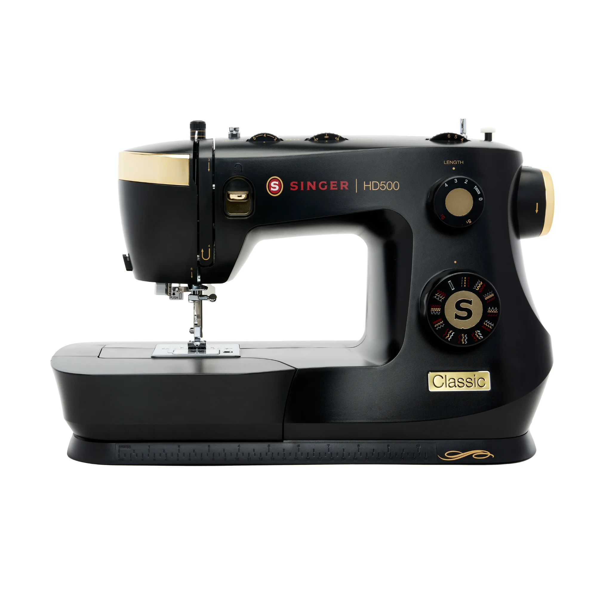 SINGER® Heavy Duty 500 Classic Sewing Machine with Accessory Kit | Strong Motor with Enhanced Piercing Power | 23 Built-In Stitches | Full Metal frame | 1-step Buttonhole & LED Light