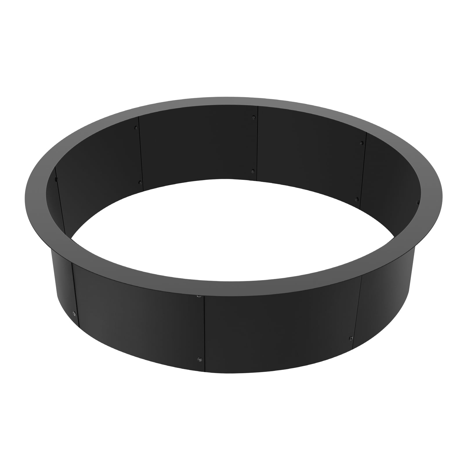 SKYSHALO Fire Circle, 45" Exterior/39" Interior Diameter, 10" Tall, Durable Carbon Steel Outdoor Campfire Enclosure, DIY In or Above Ground, Ideal for Camping & Bonfires