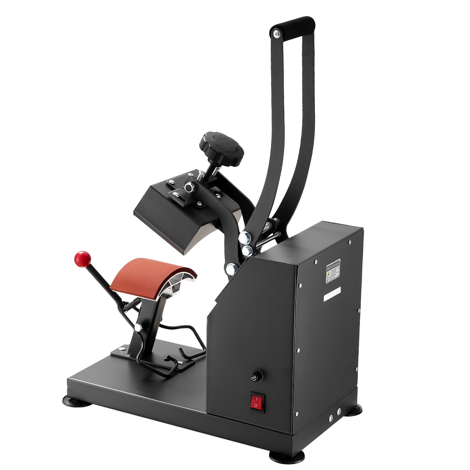 SKYSHALO Heat Press 6x3.75Inch Curved Element Hat Press Clamshell Design Heat Press for Hats Rigid Steel Frame No Stick Digital LCD Timer and Temperature Control (6x3.75Inch Clamshell Design)