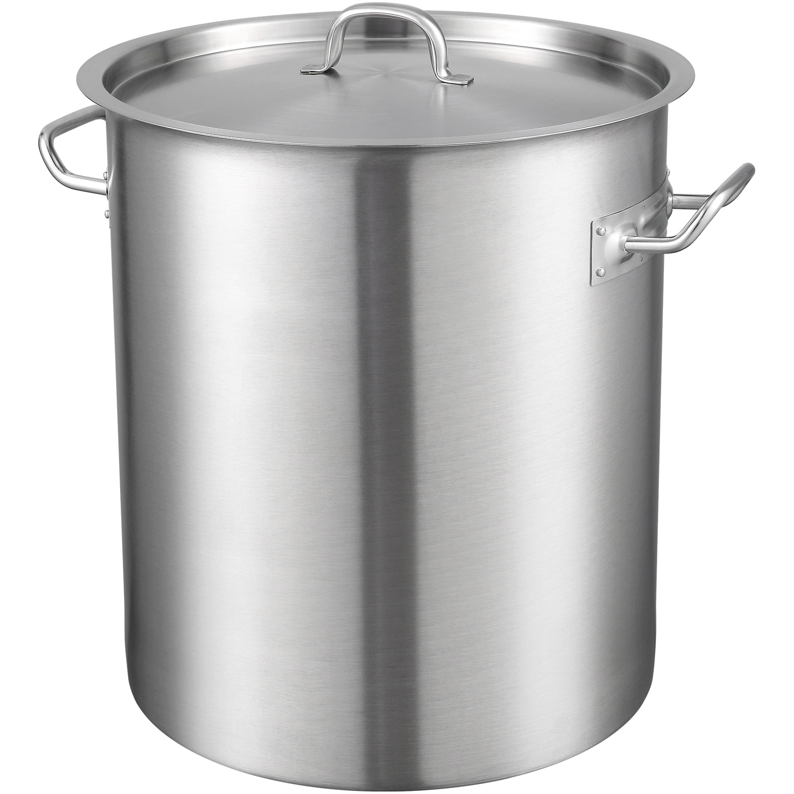 KFFKFF 18/10 Stainless Steel Stockpot 42-Quart, 39.7L Classic Deep Cooking Pot Canning Cookware with Stainless Steel Lid Large-capacity Soup Pot, Silver