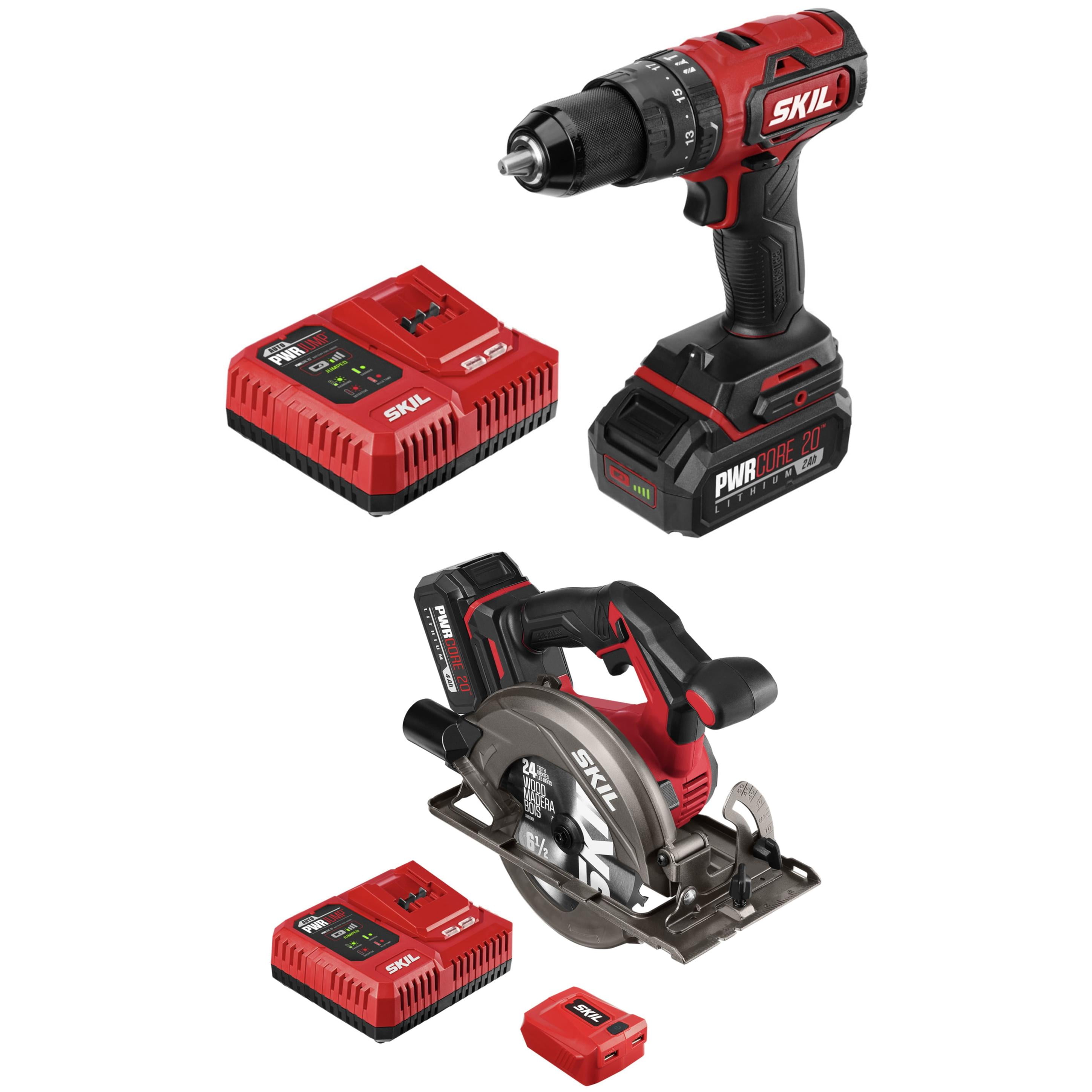 SKIL Brushless 20V Cordless Hammer Drill and Circular Saw