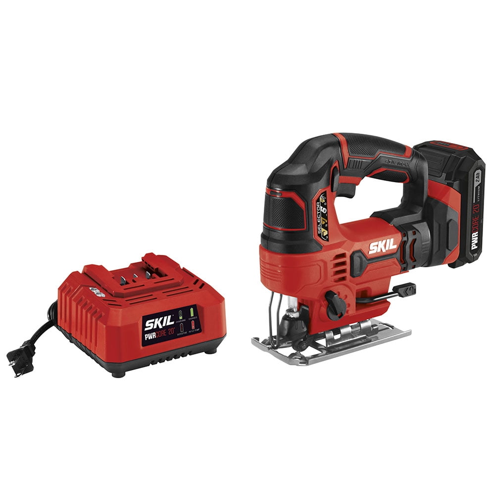 SKIL JS820302 20V 7/8'' Cordless Jigsaw, 2.0Ah Lithium Battery & Charger