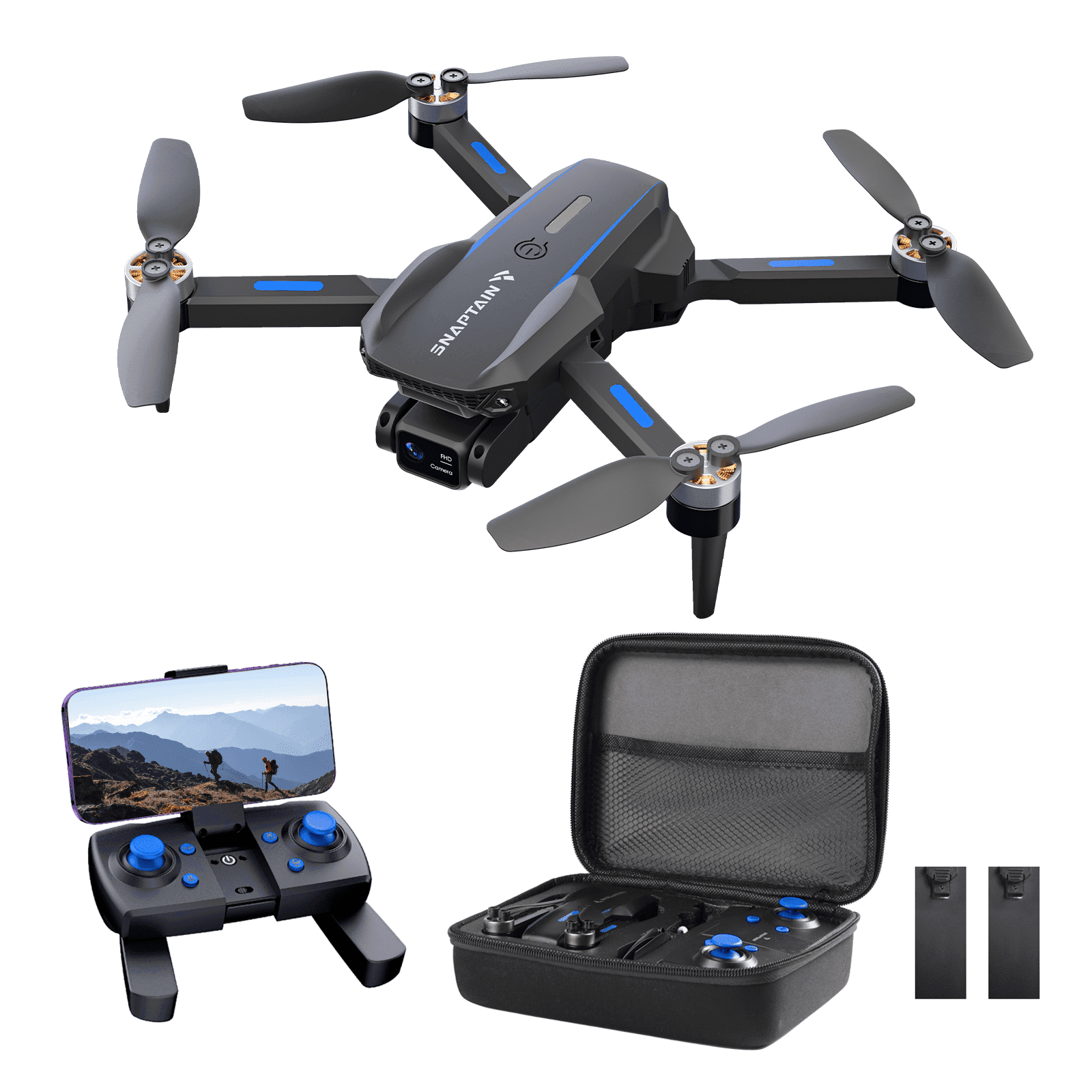 SNAPTAIN S5C Elite WiFi FPV Drone with 1080P FHD Camera, Voice Control, Gesture Control RC Quadcopter for Beginners with Altitude Hold, RTF One Key Take Off/Landing, Compatible w/VR Headset
