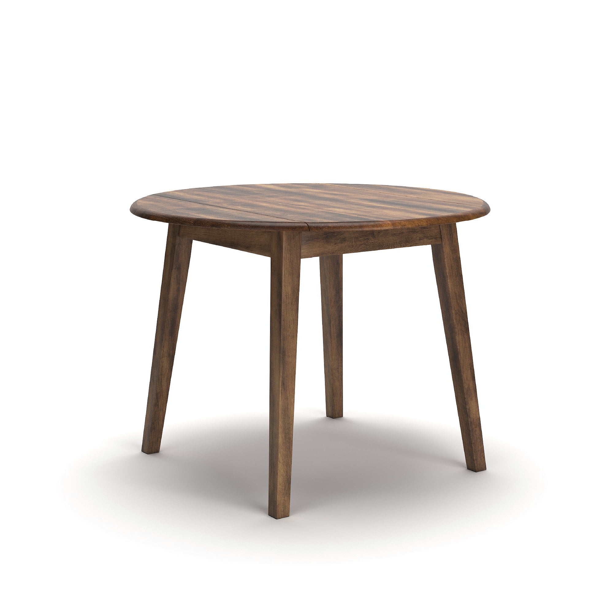 Signature Design by Ashley Berringer Dining Room Round Drop Leaf Table, Rustic Brown