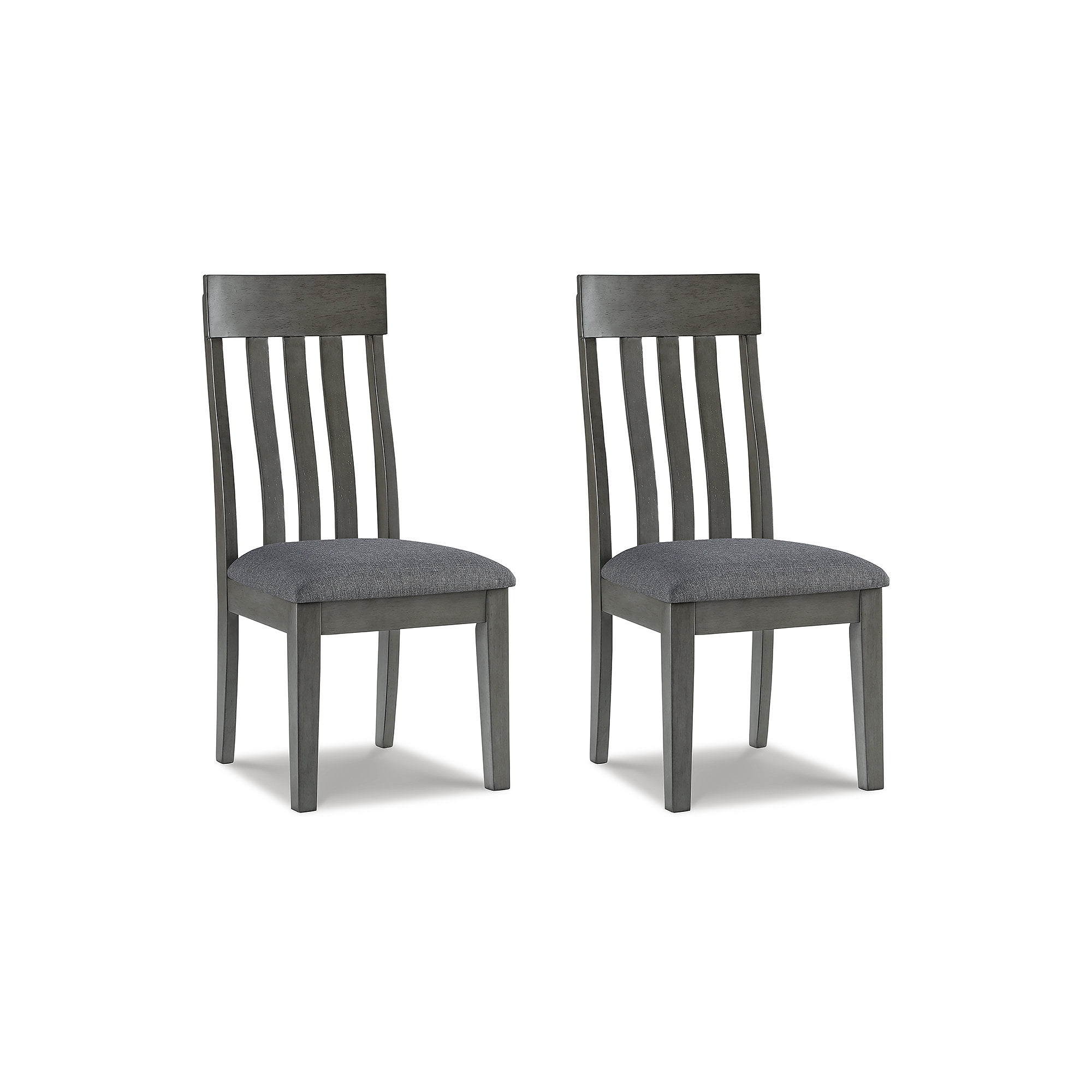 Signature Design by Ashley Hallanden Modern Slat Back Dining Room Chair, Set of 2, Gray