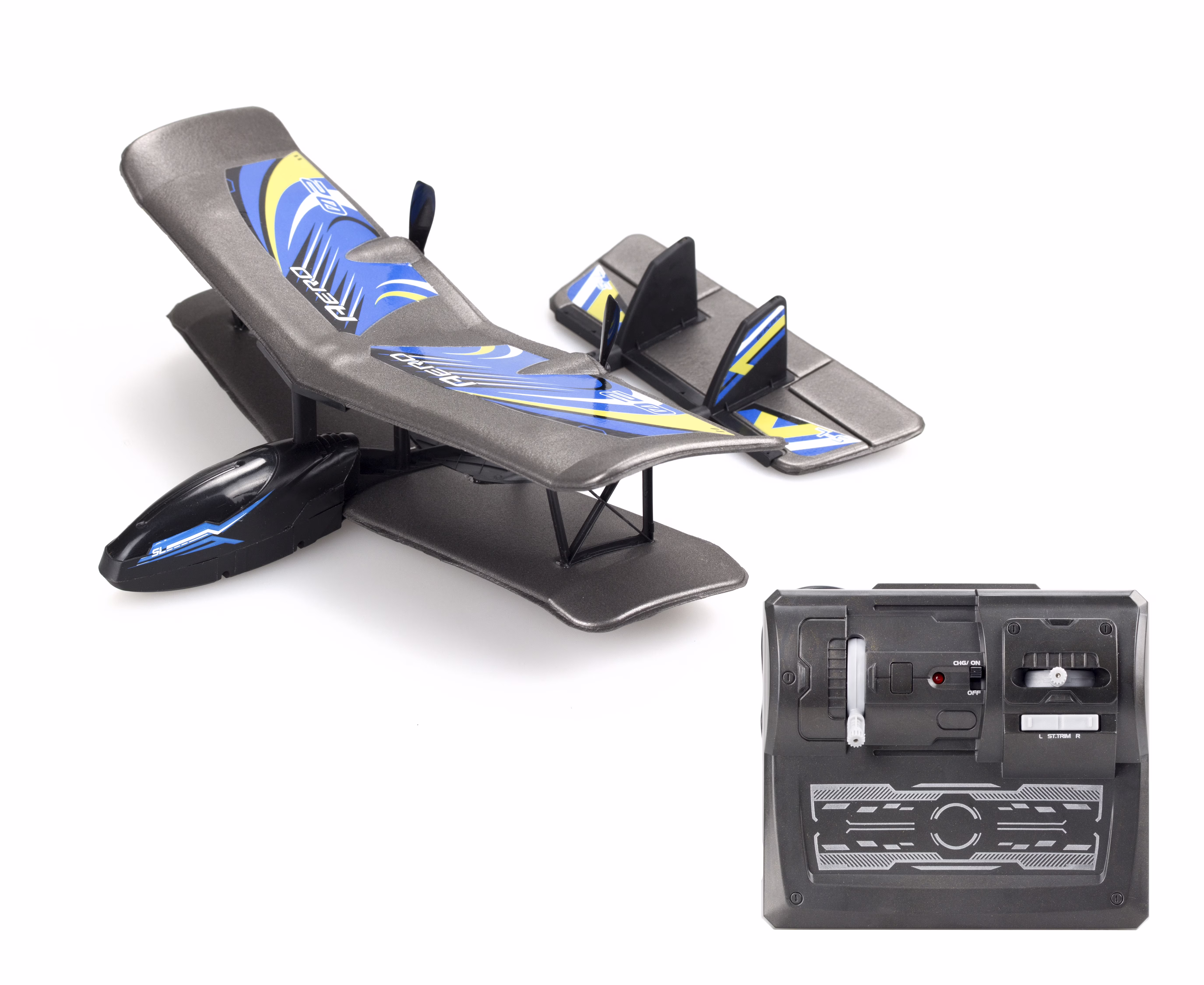 Silverlit Flybotic Bi-Wing Evo RC Plane- Blue