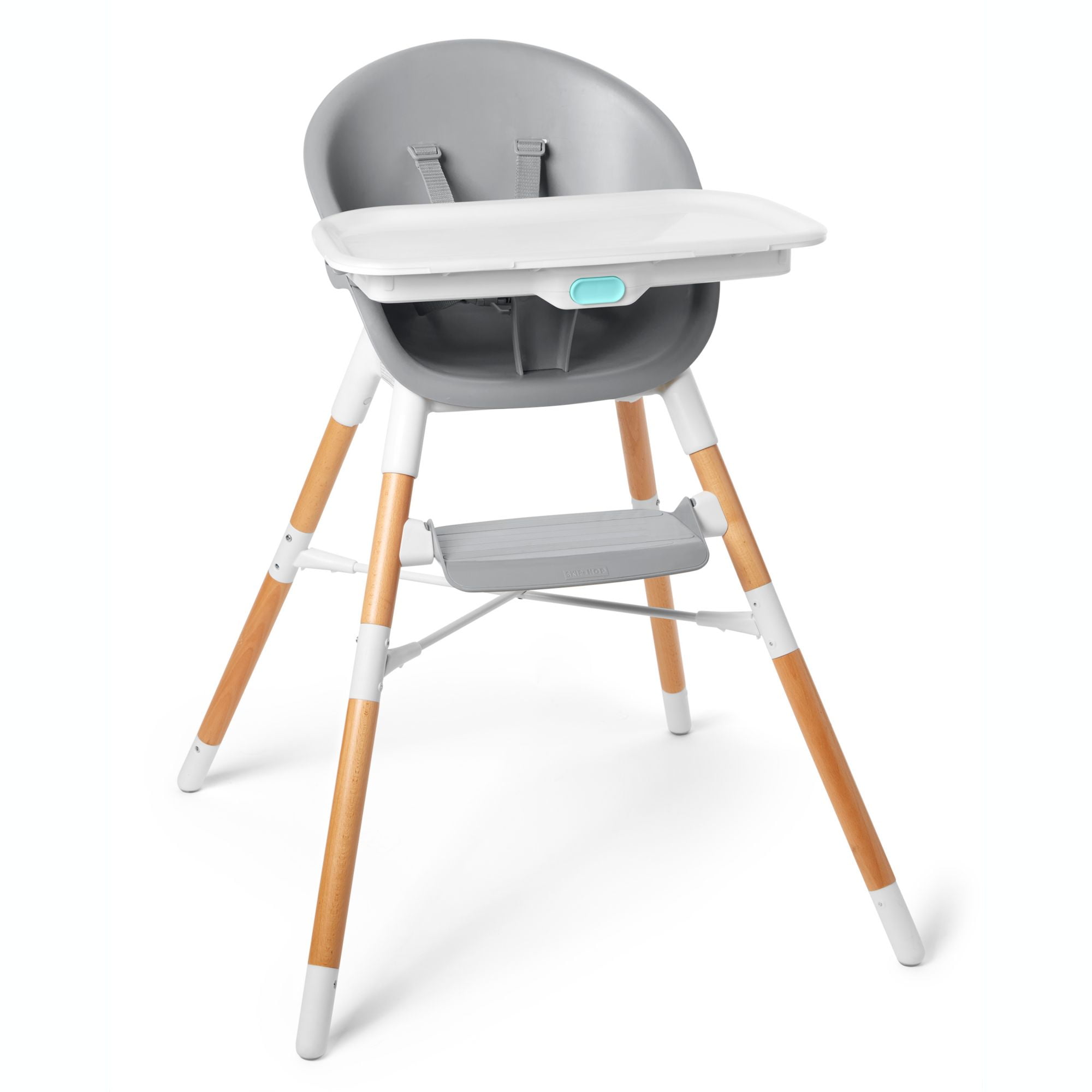 Skip Hop EON Baby High Chair 4-in-1 Convertible, Grey/White