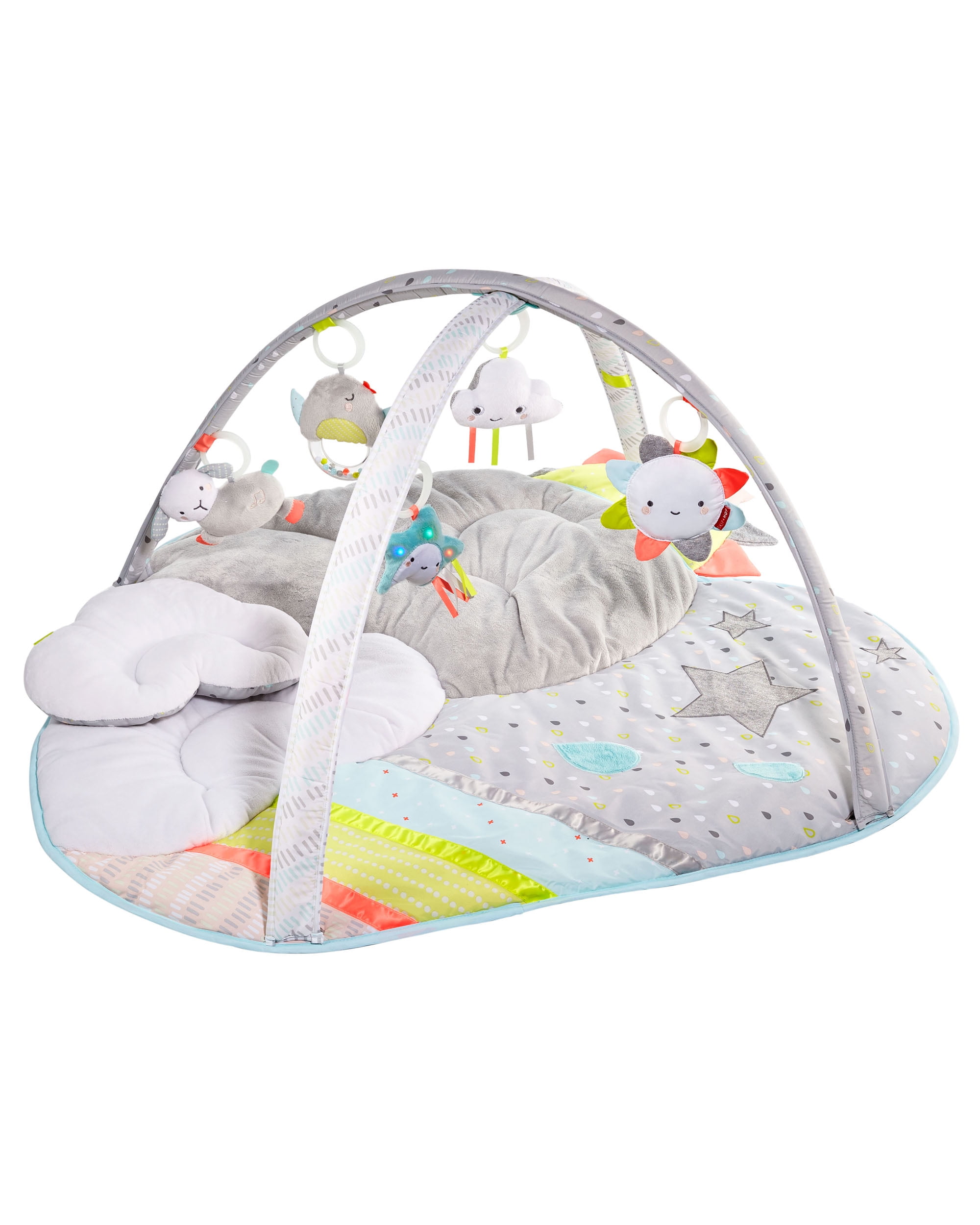 Skip Hop Baby Tummy Time Mat, 3-in-1 Activity Play Gym, Age 0+, Silver Lining Cloud, Grey
