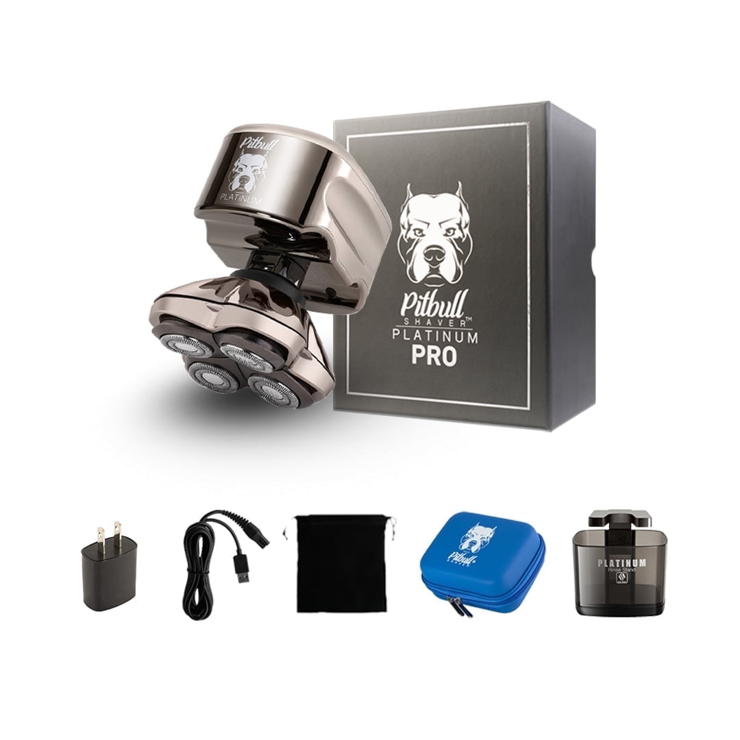 Pitbull Platinum PRO Head and Face Shaver | USB charging cable included | Verified Seller – Skull Shaver | Refrain From Other Listed Resellers