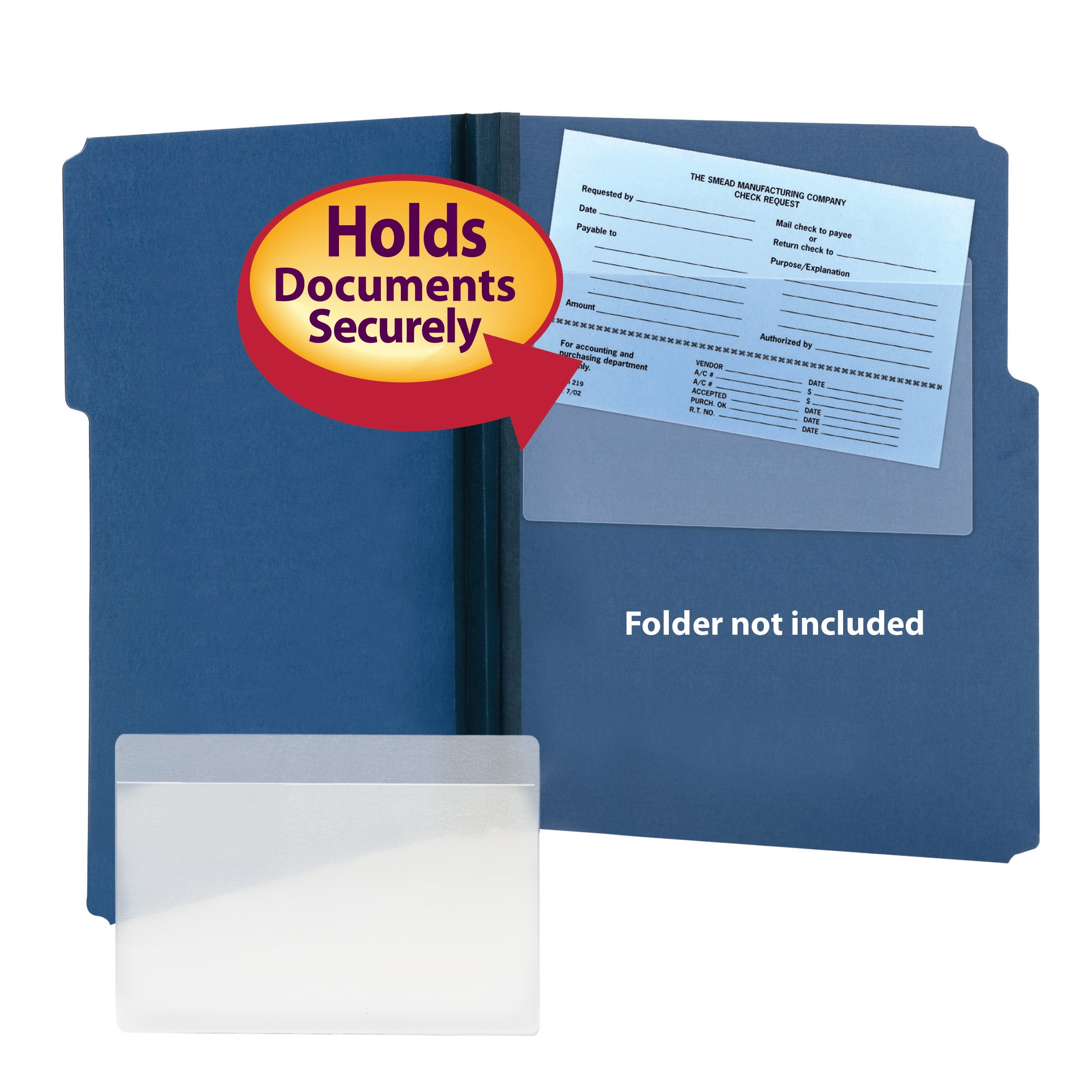 Smead Self-Adhesive Poly Pockets Document Clear 100/BX Other (68185)