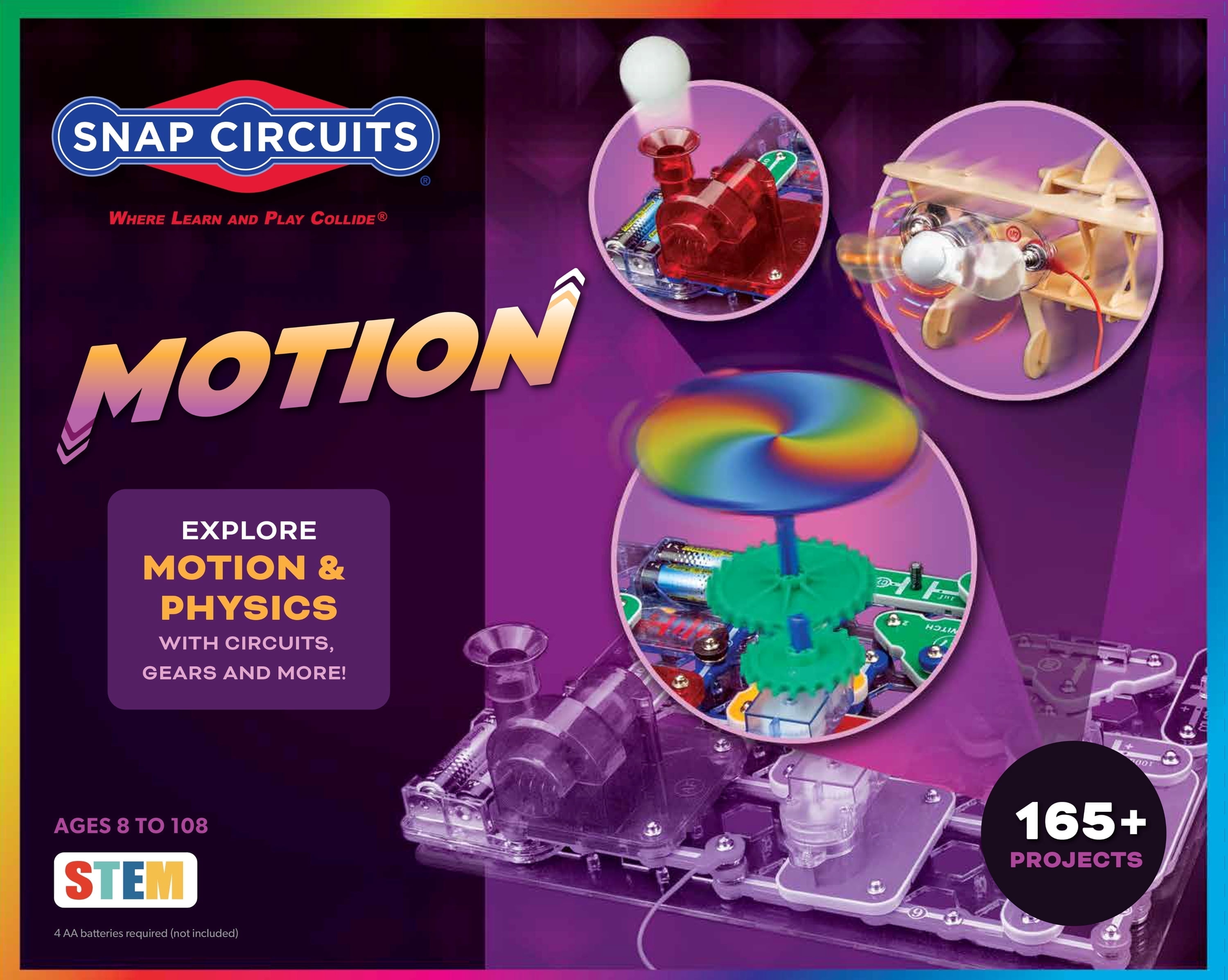 Snap Circuits® Motion SCM165 | Electronics Science Kit | 165 Project STEM Educational Toy | Ages 8+