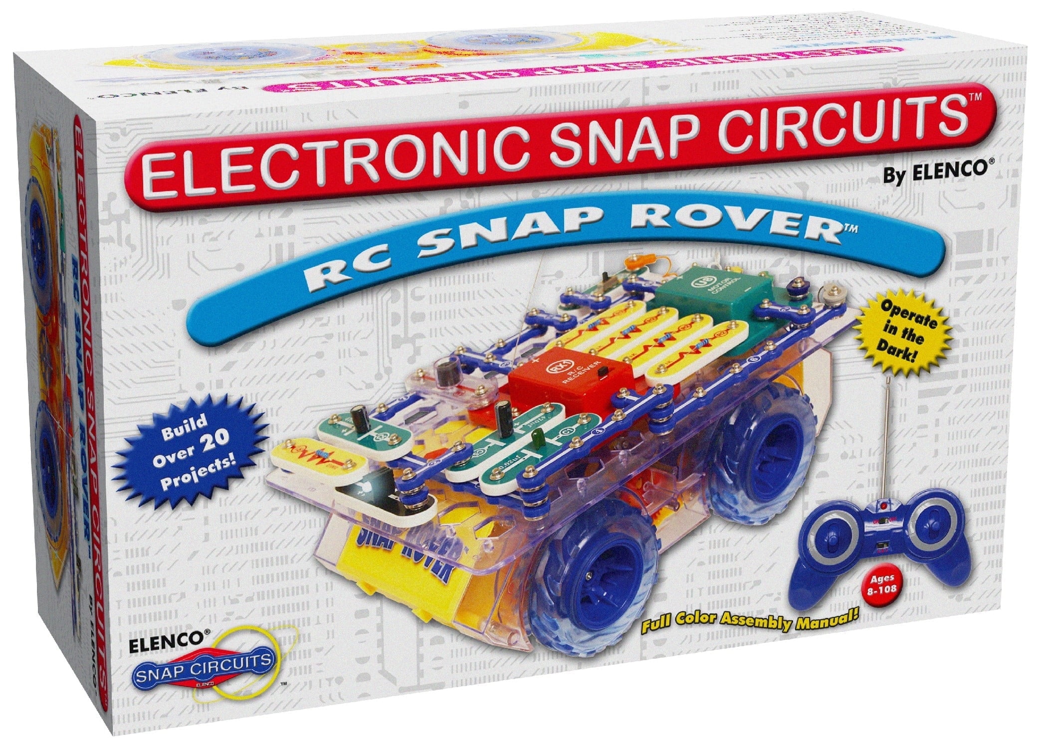 Snap Circuits® R/C Snap Rover Electronics Exploration Science Kit | STEM Radio Control Vehicle for Ages 8+ | SCROV10