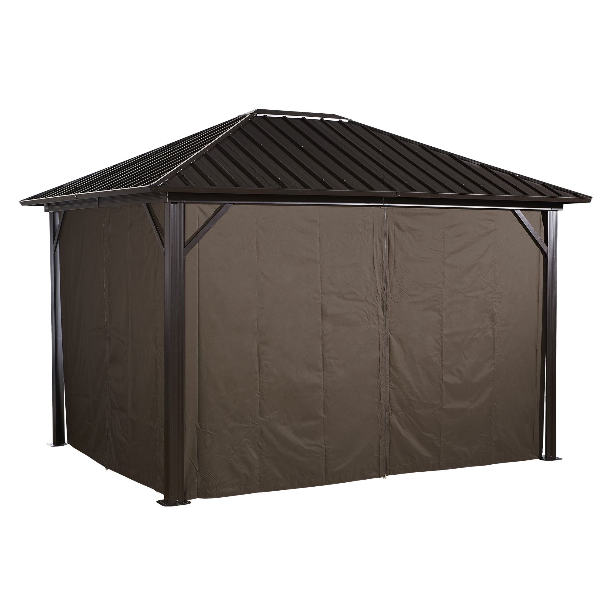 Sojag Brown Curtains for Genova Gazebo, 10 ft. x 12 ft., Poly