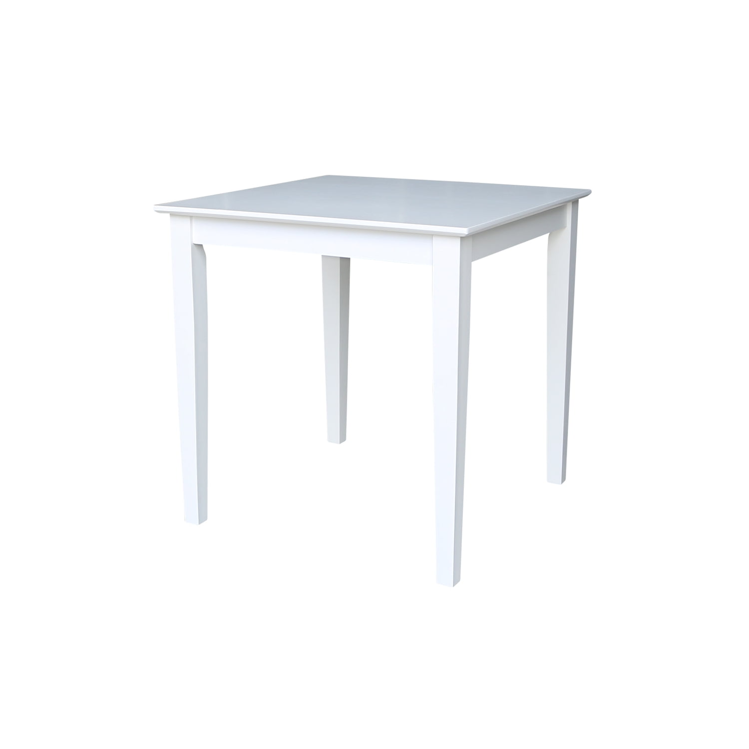 Solid Wood 30 inch Square Dining Table in White