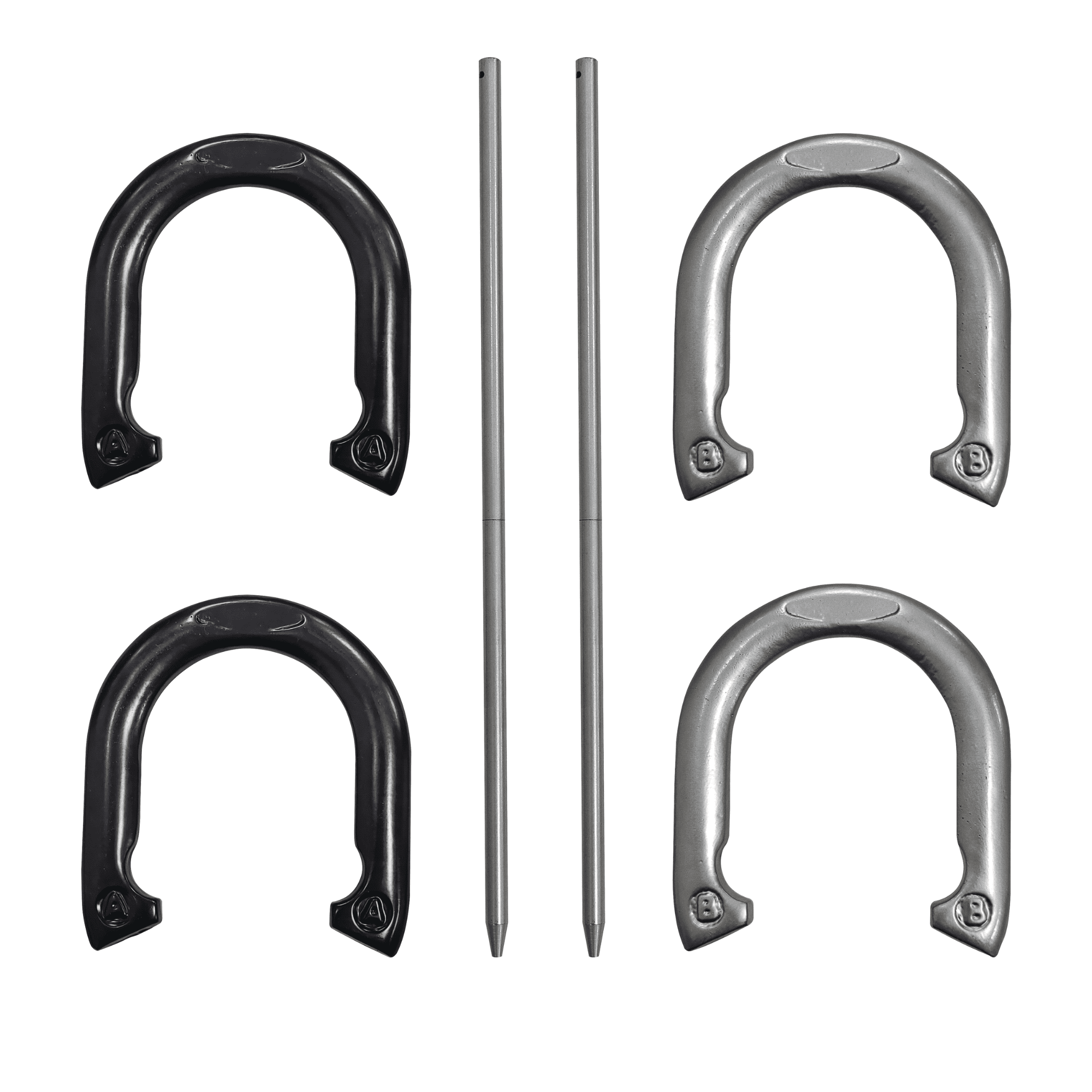 Solid Iron Horseshoes, Outdoor Tossing Game, 4 Piece Count, for All Ages, by MinnARK