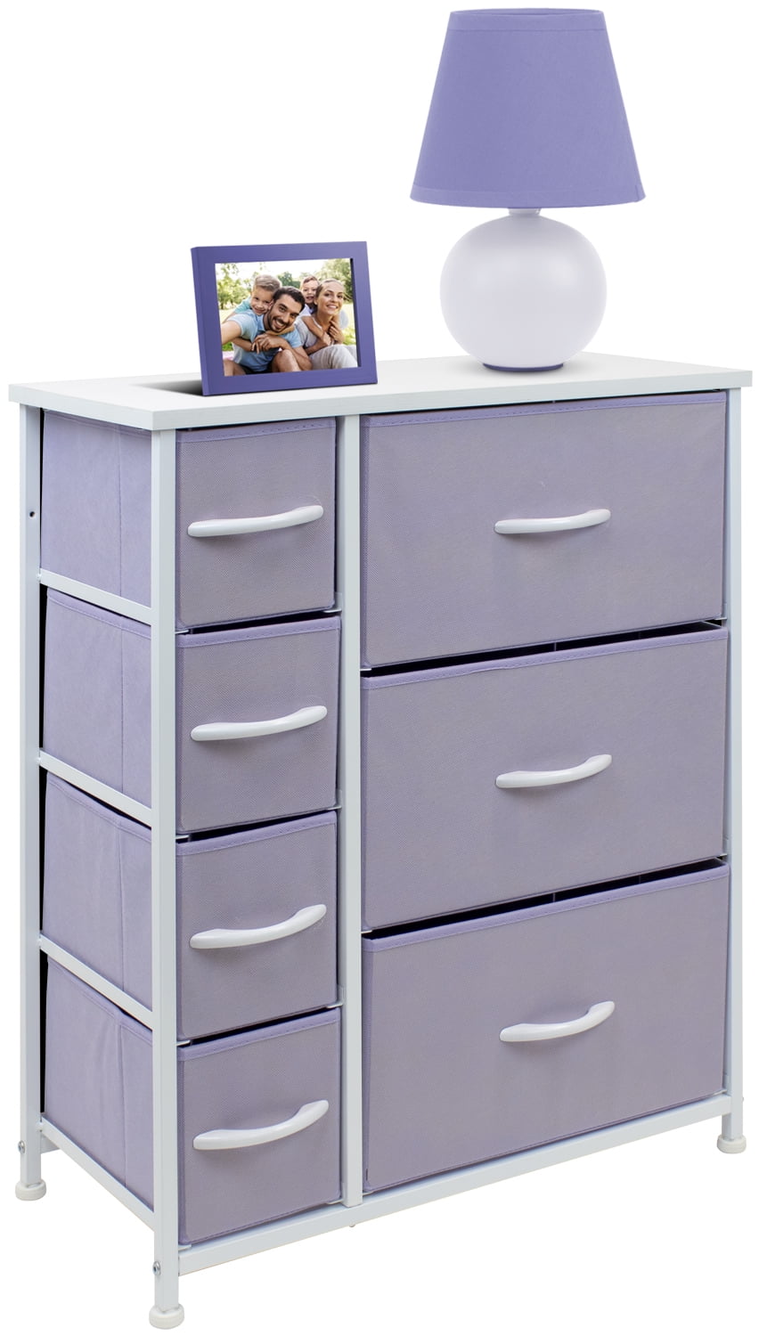 Sorbus Dresser w/ 7 Drawers, Furniture Storage & Chest Tower for Bedroom Purple