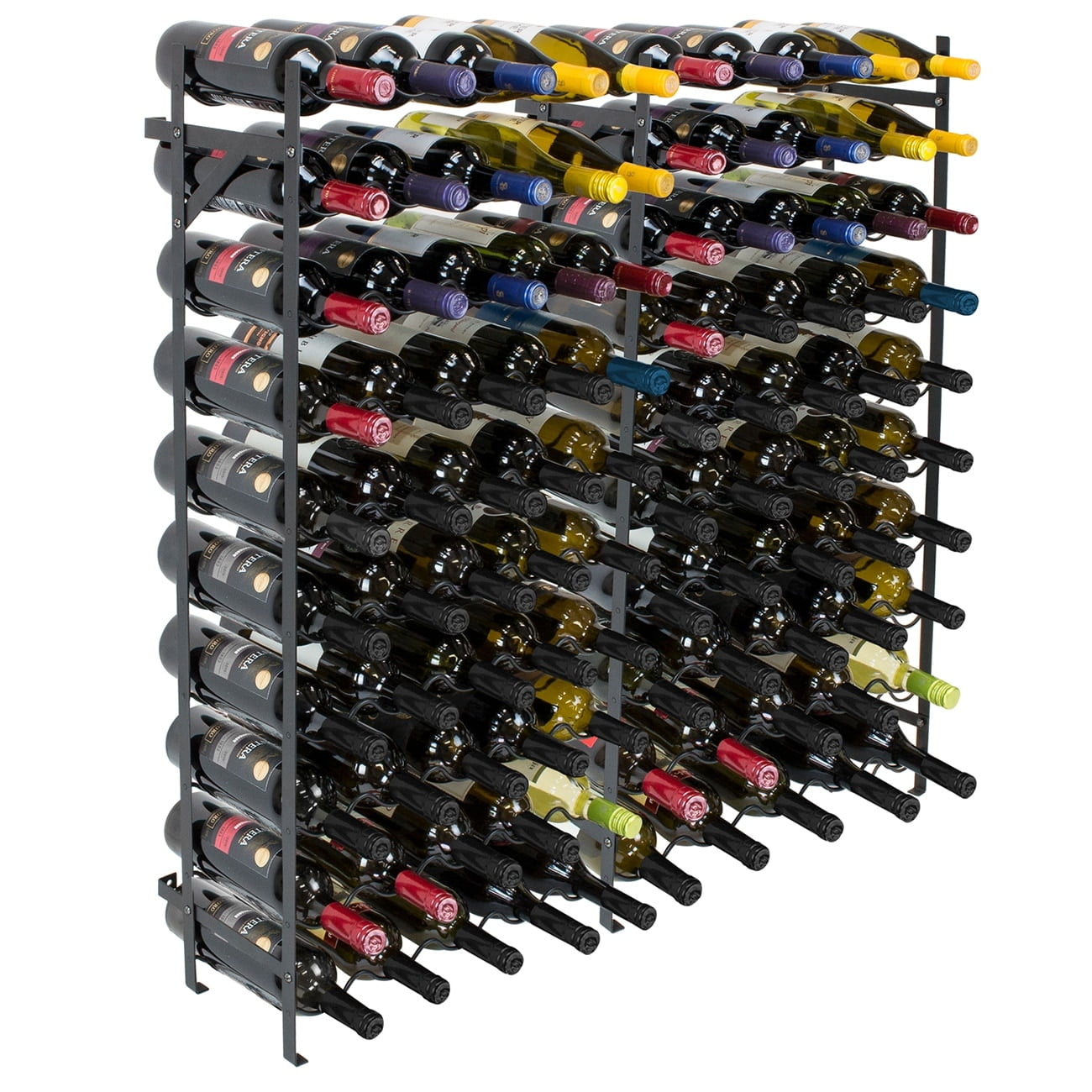 Sorbus Freestanding Wine Rack 100 Bottle Capacity, 1 Rack, Black