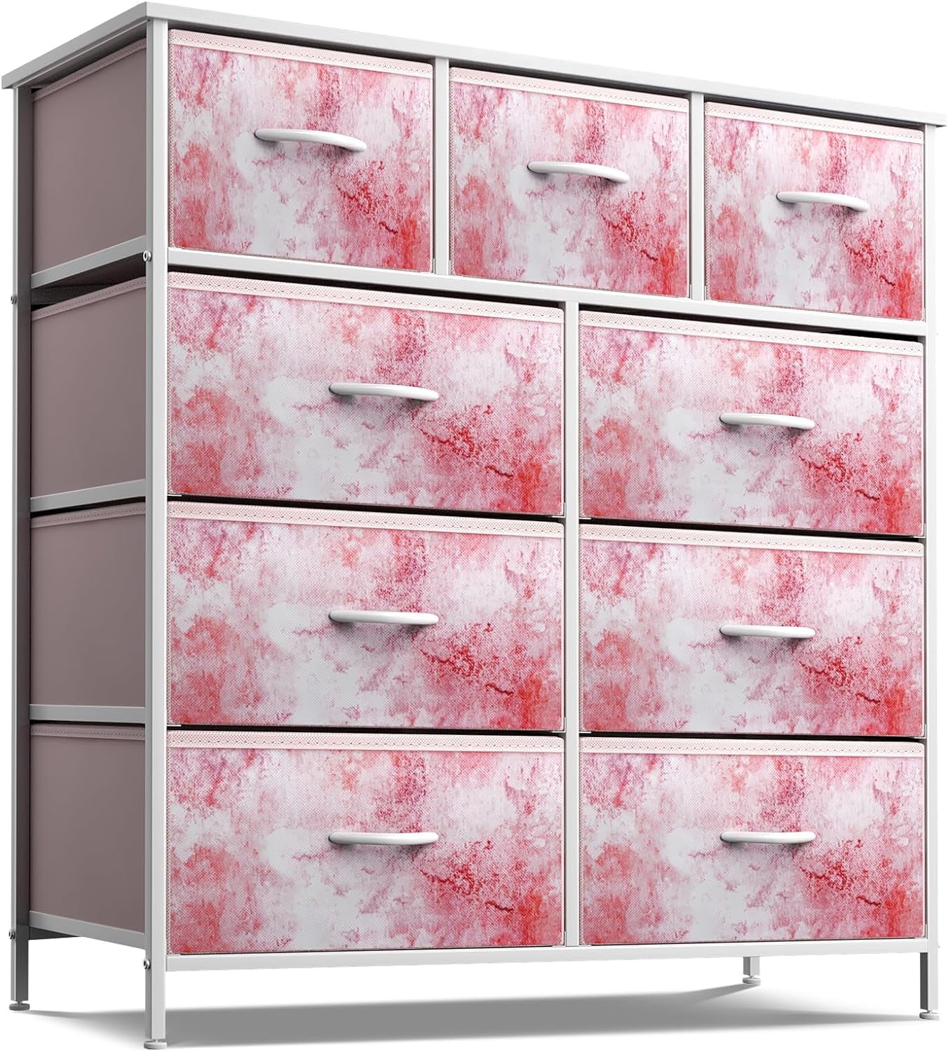 Sorbus Large 9 Drawer Dresser for Kids Bedroom, Tie-Dye Colors