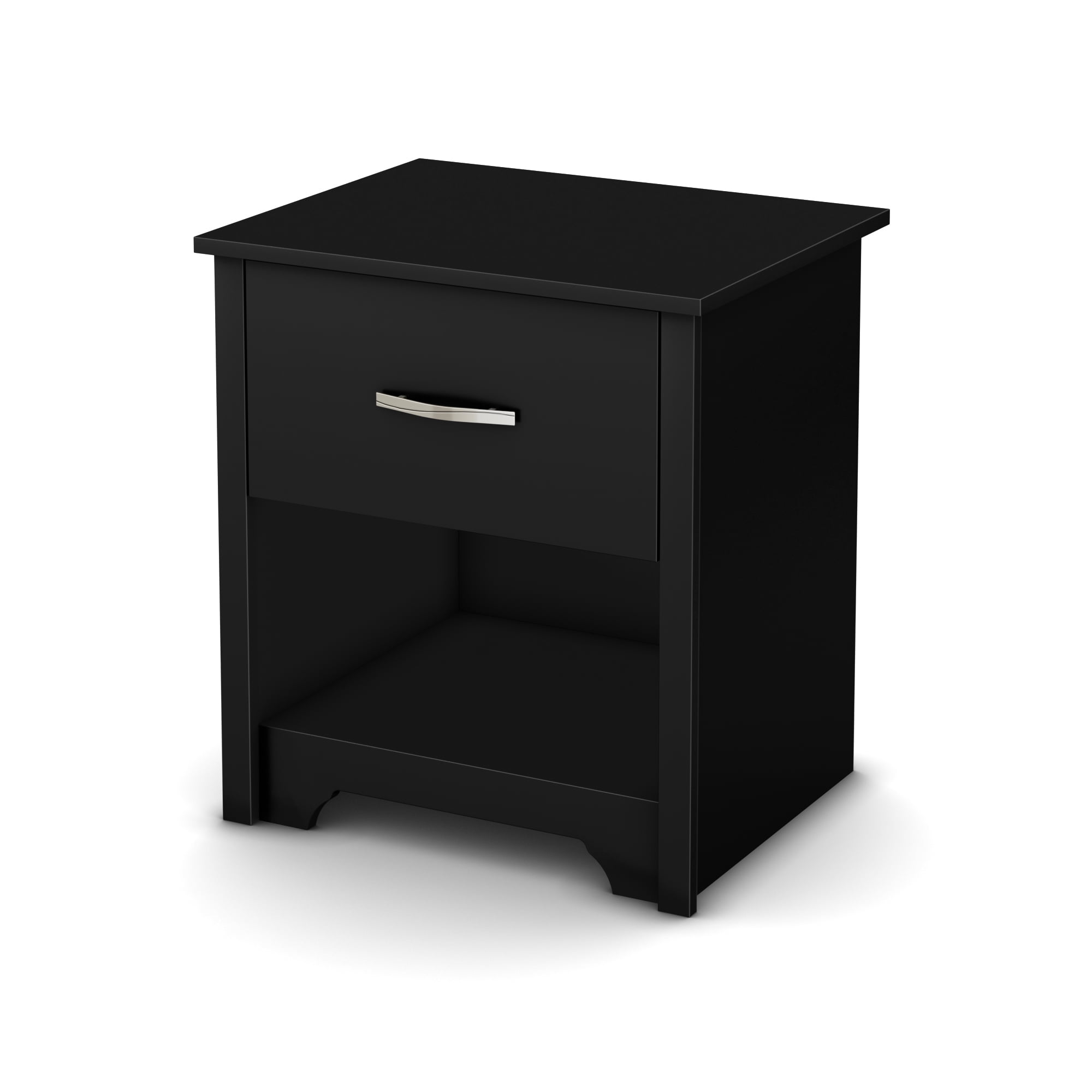 South Shore Fusion, Contemporary Nightstand, Black