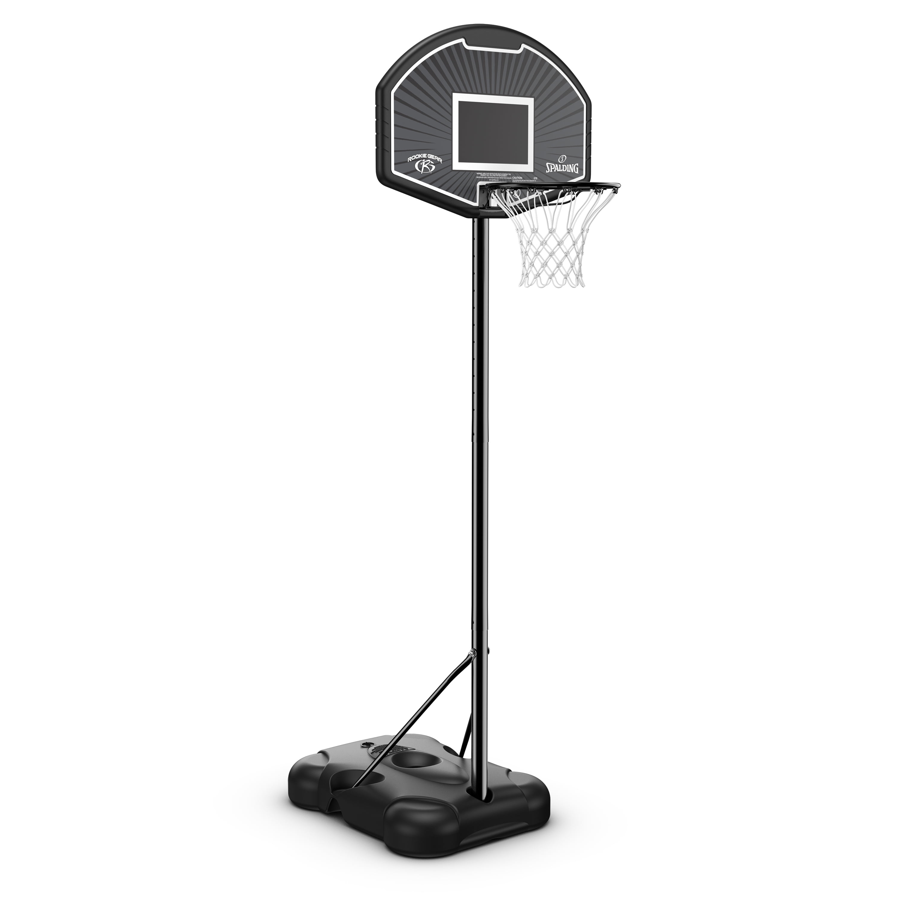 Spalding 32-Inch Portable Basketball Hoop with Eco-Composite Backboard & Telescoping Height Adjustment-Outdoor Play