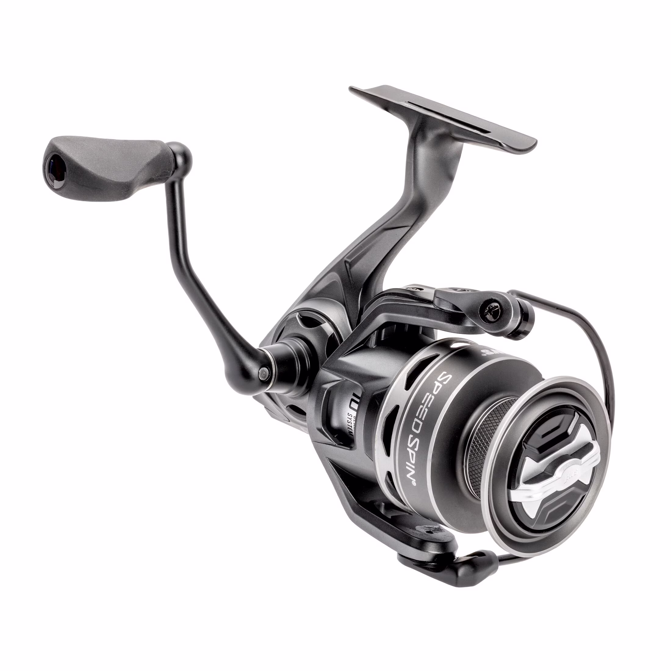 Lew’s Speed Spin Spinning Fishing Reel, Size 300 Reel, 9+1 Bearings, 6.2:1 Gear Ratio, Graphite Frame and Sideplate, Solid Brass Speed Gears, Speed Lube, Multi-Disc Drag, Gray (Clam Packaging)