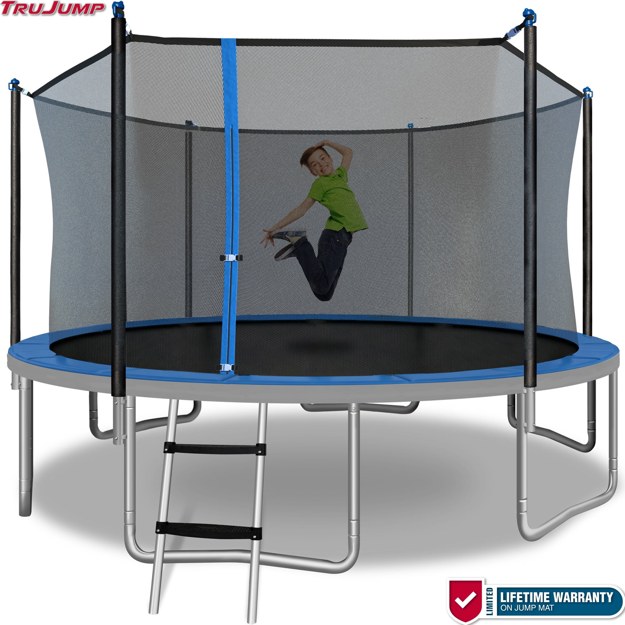 Sportspower TruJump 14' Trampoline with Safety Enclosure & Jump Mat with Lifetime Warranty