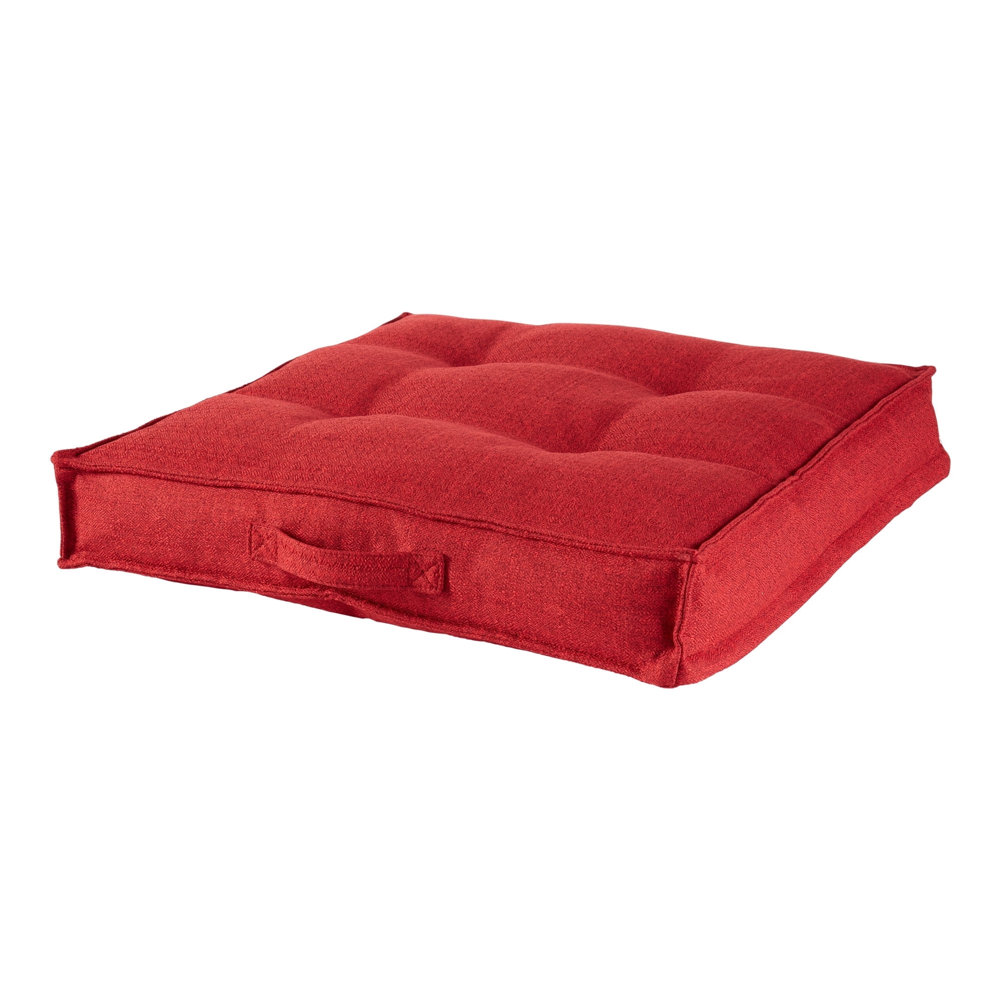 Square Tufted Floor Pillow - Scarlet - Large (40 in.)